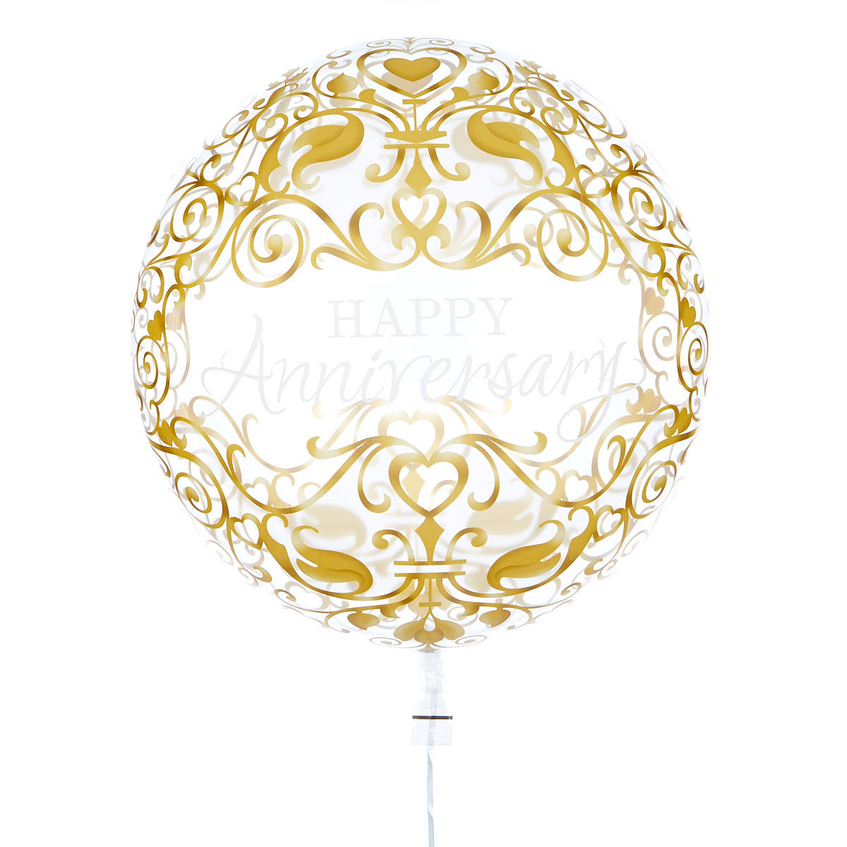 22-Inch Bubble Balloon - Happy Anniversary - DELIVERED INFLATED!
