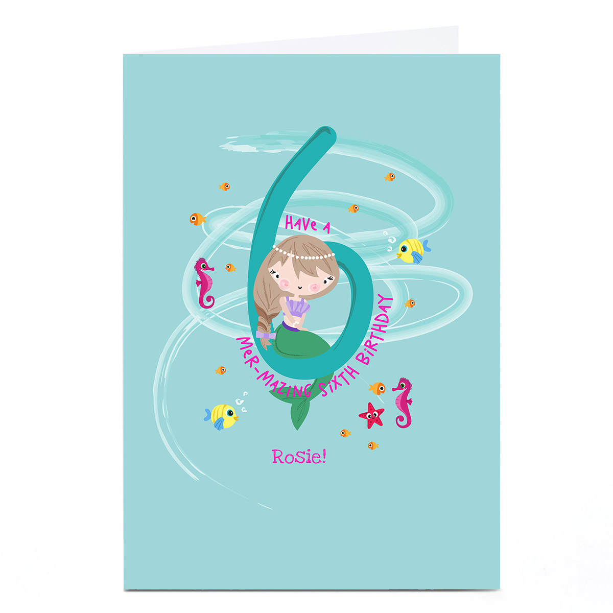Personalised Rachel Griffin Birthday Card - 6, Mer-mazing Birthday 