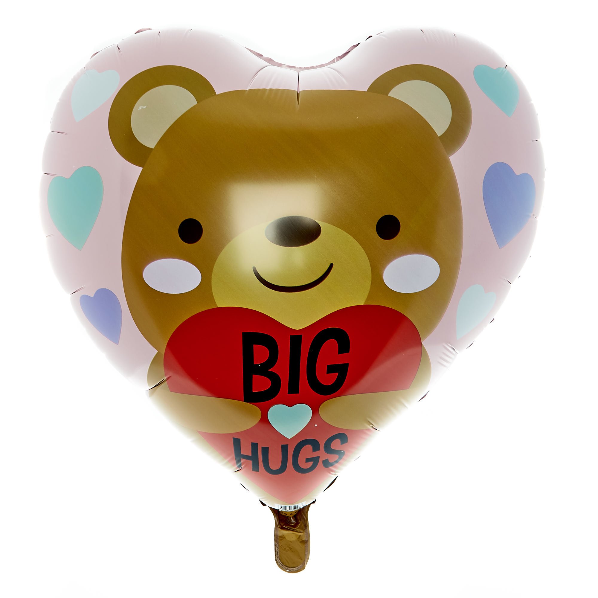 20-Inch Big Bear Hugs Heart-Shaped Foil Helium Balloon