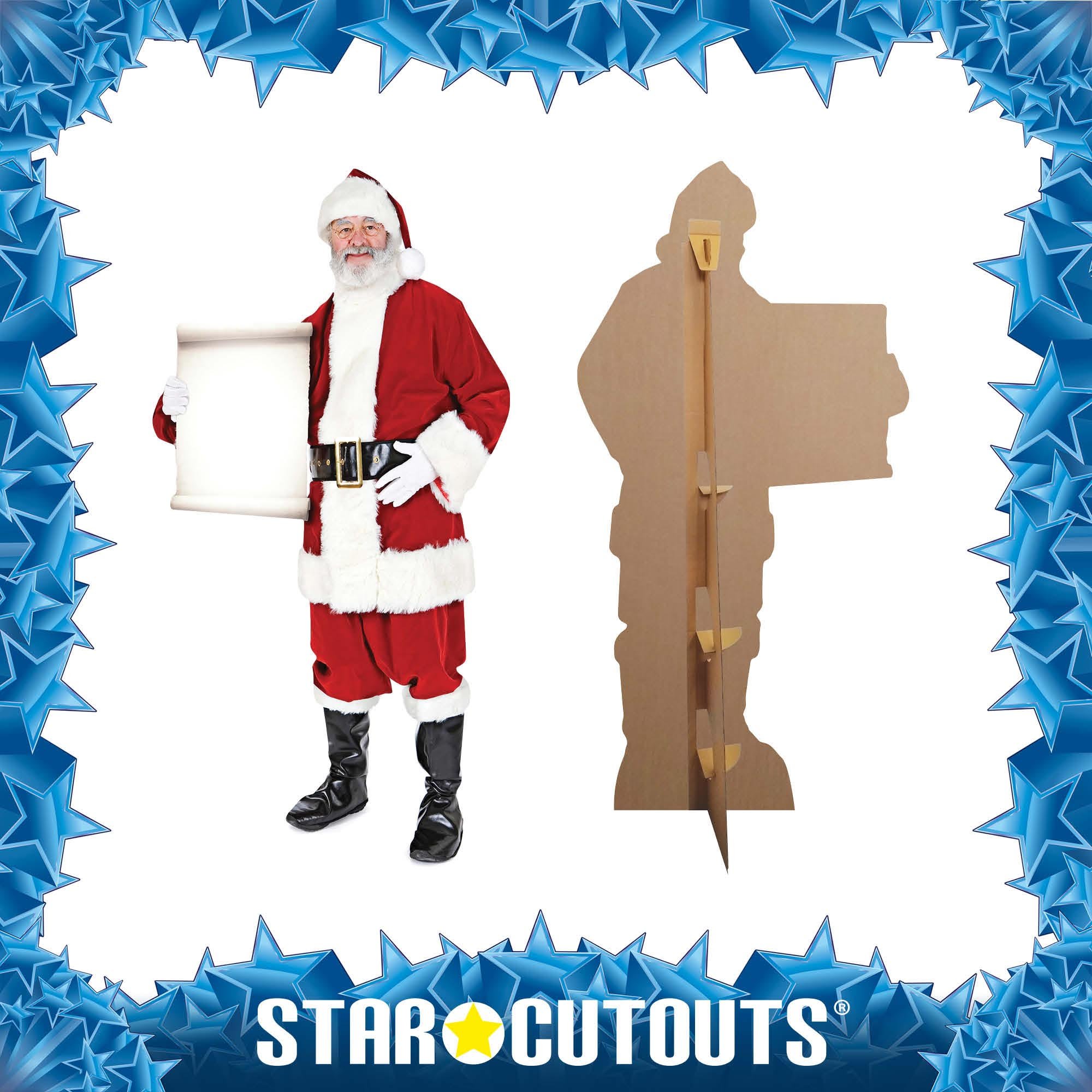 Santa & Small Sign Cardboard Cutout
