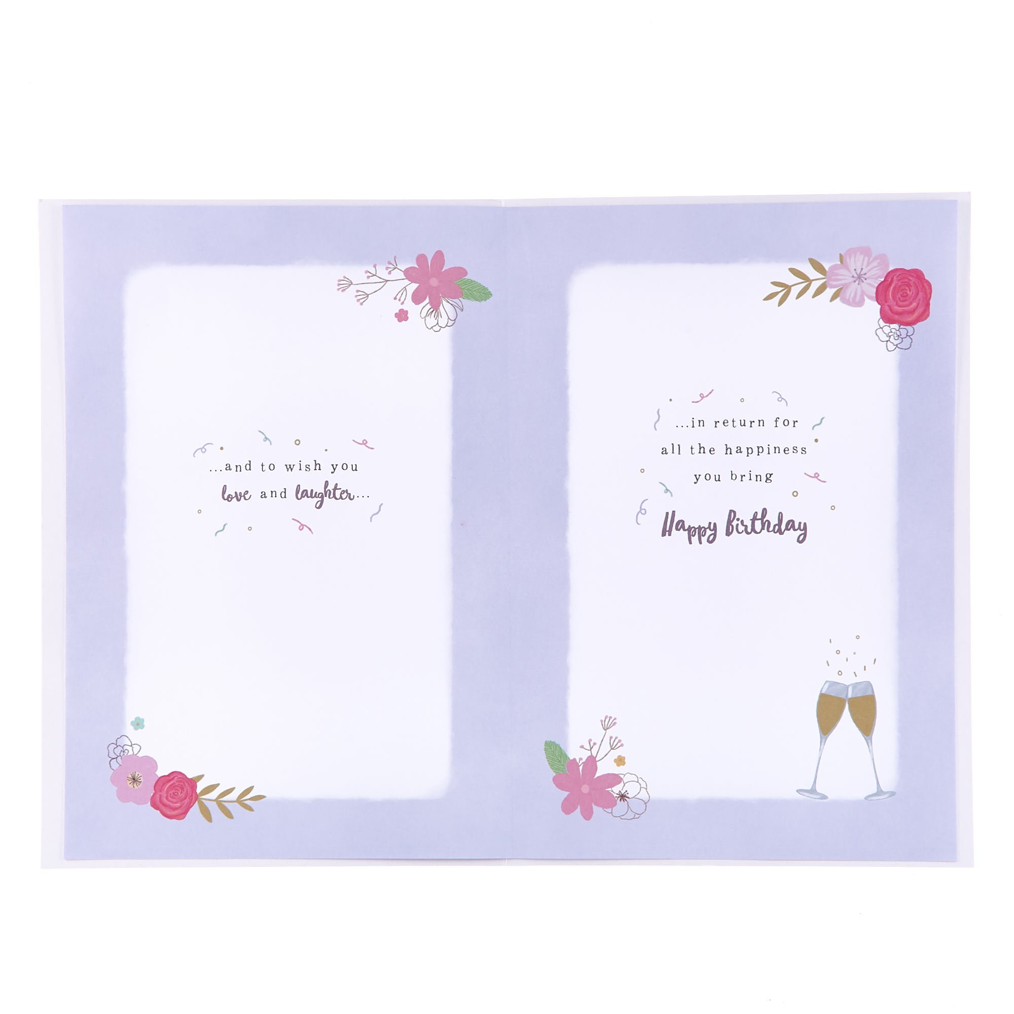 Birthday Card - Sister Fizz & Flowers