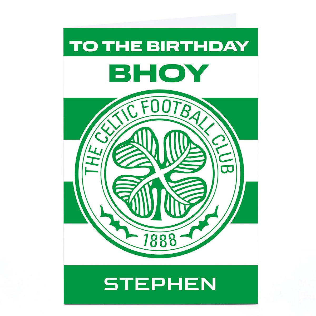 Personalised Football Birthday Card - Celtic Football Club 