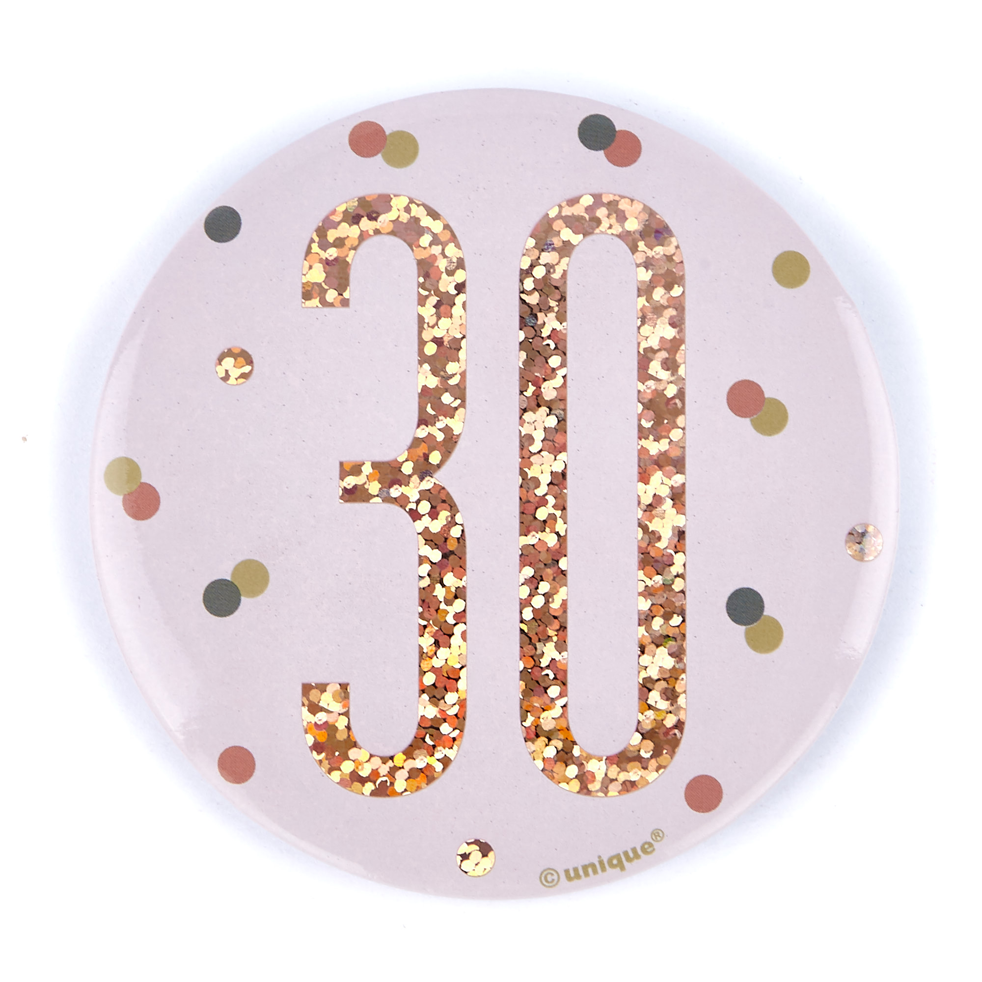 Rose Gold 30th Birthday Party Accessories Kit - 11 Pieces