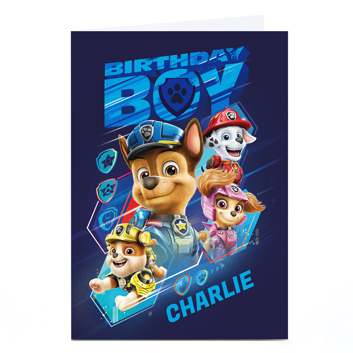 Personalised Paw Patrol Movie Birthday Card - Birthday Boy
