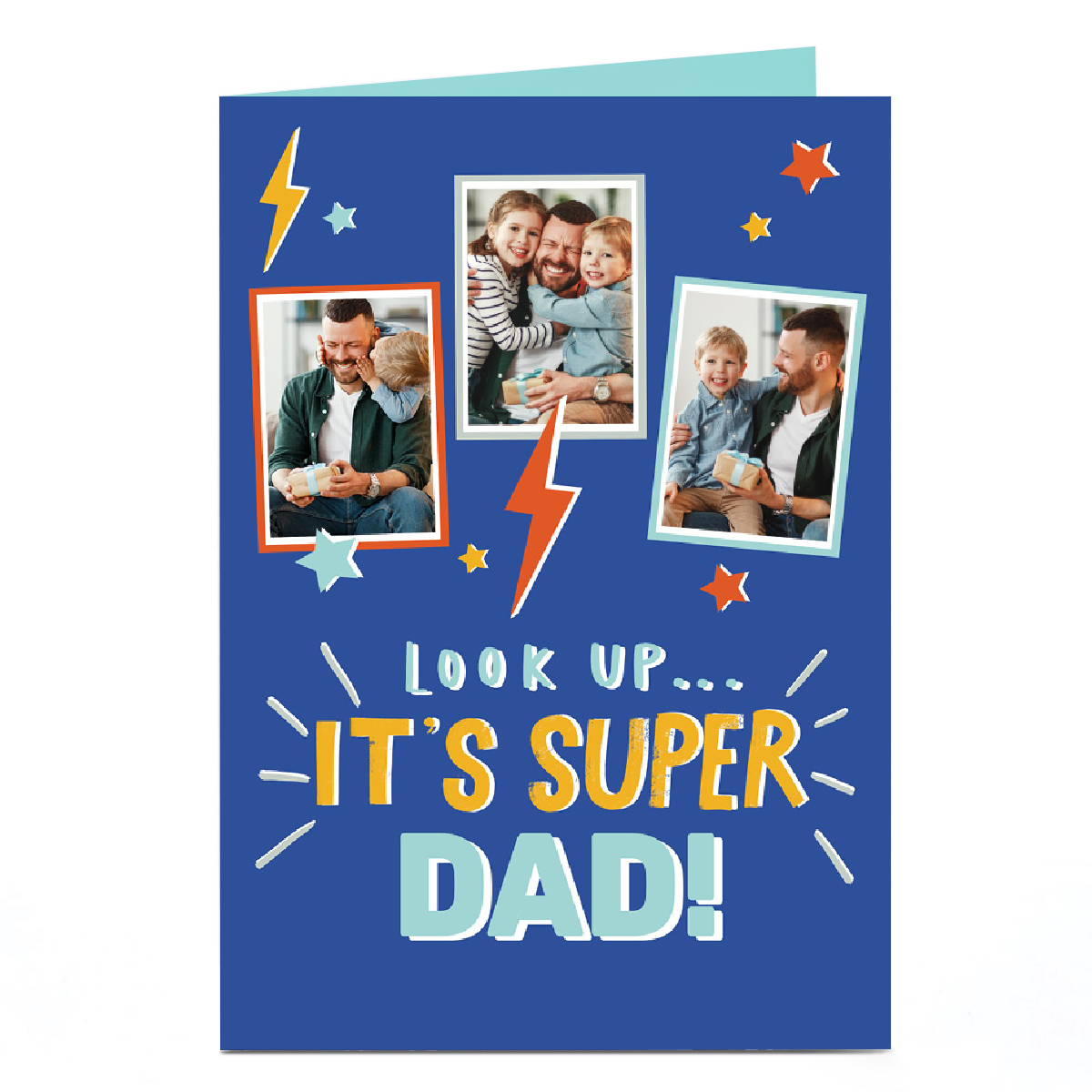 Photo Birthday Card - Super Dad