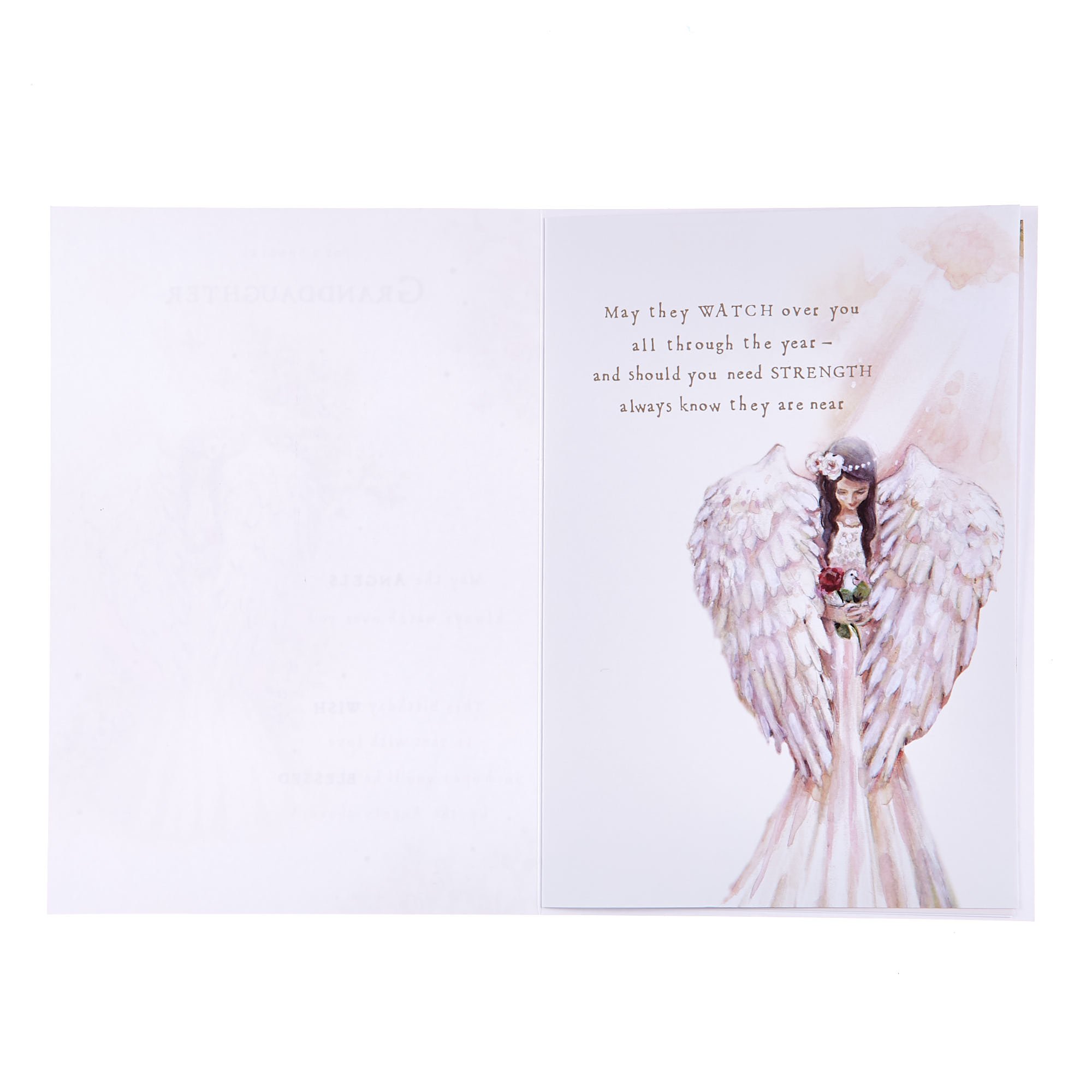 Birthday Card - Special Granddaughter Angels