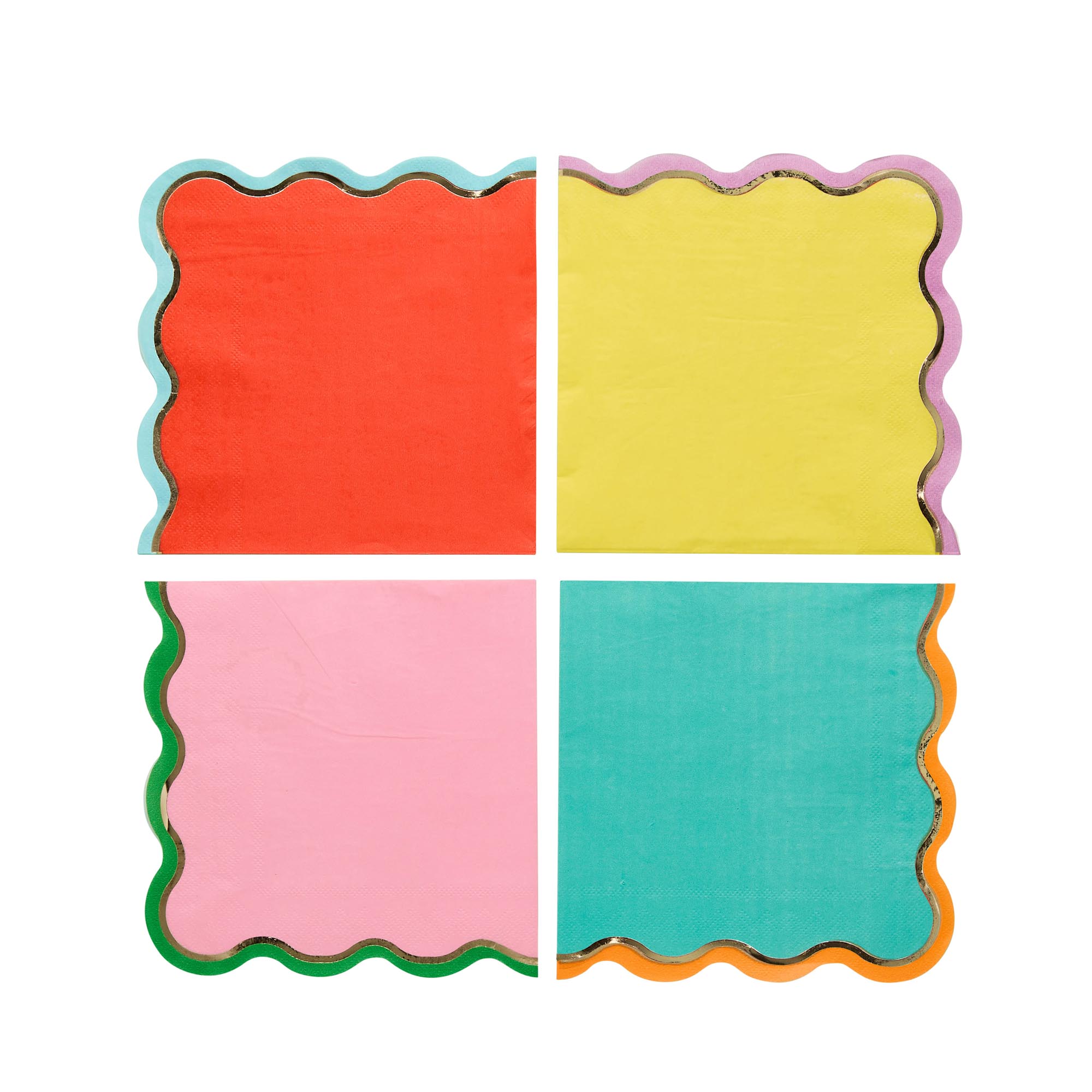 Premium Brights Paper Napkins - Pack of 16