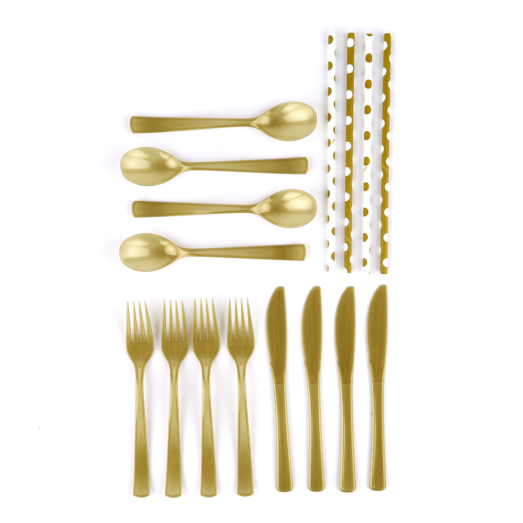 Reusable plastic cutlery sets