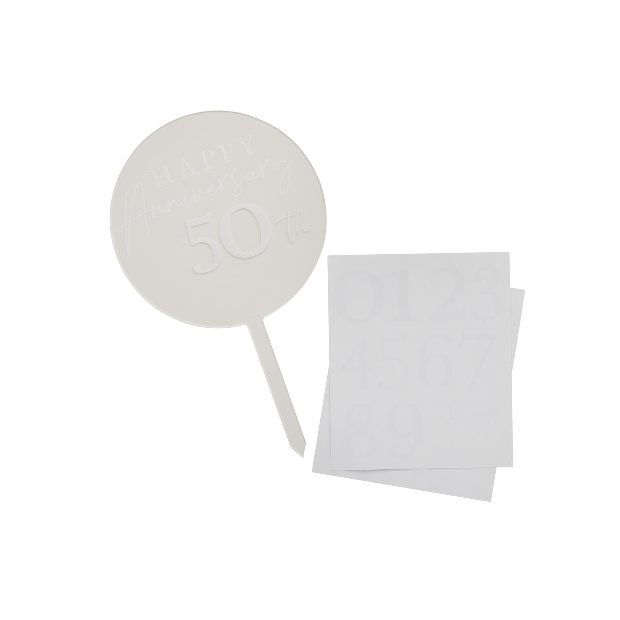 Anniversary Customisable Acrylic Cake Topper