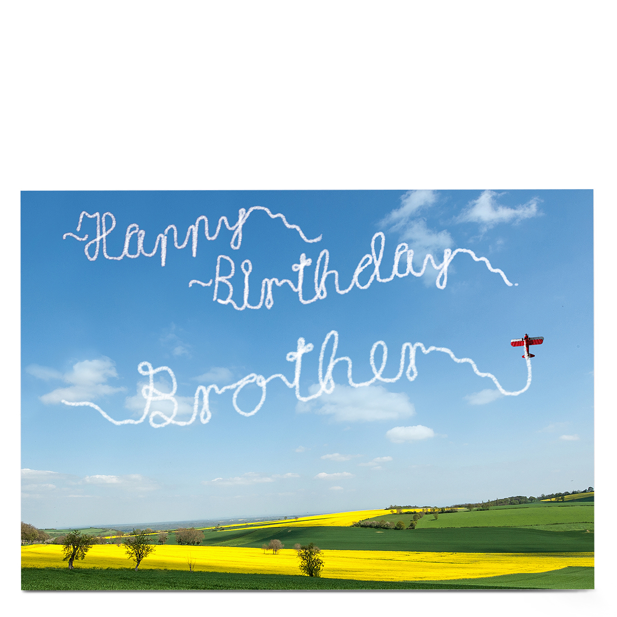 Personalised Birthday Card - Stunt Plane Brother