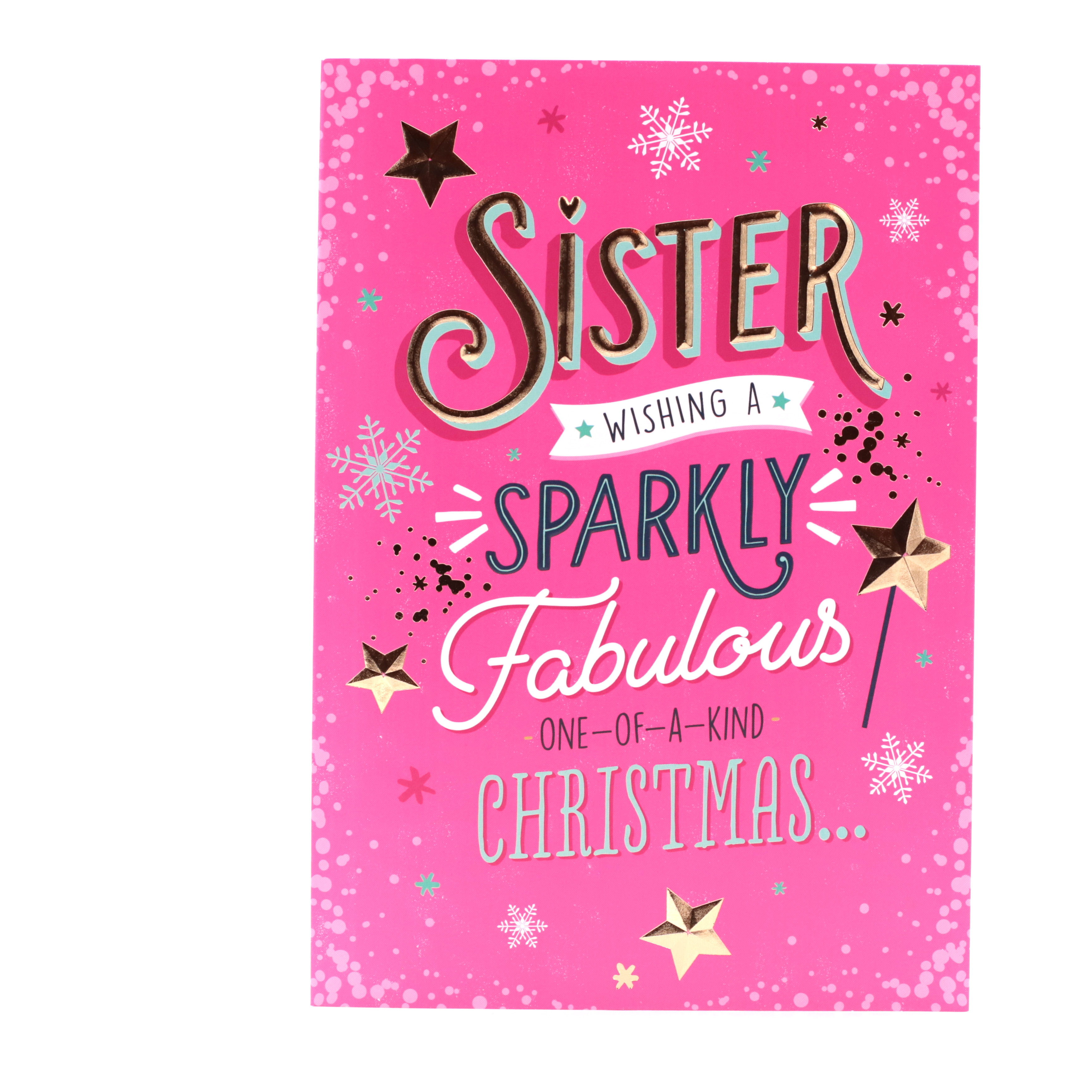 Christmas Card - Sister, Sparkly And Fabulous Christmas