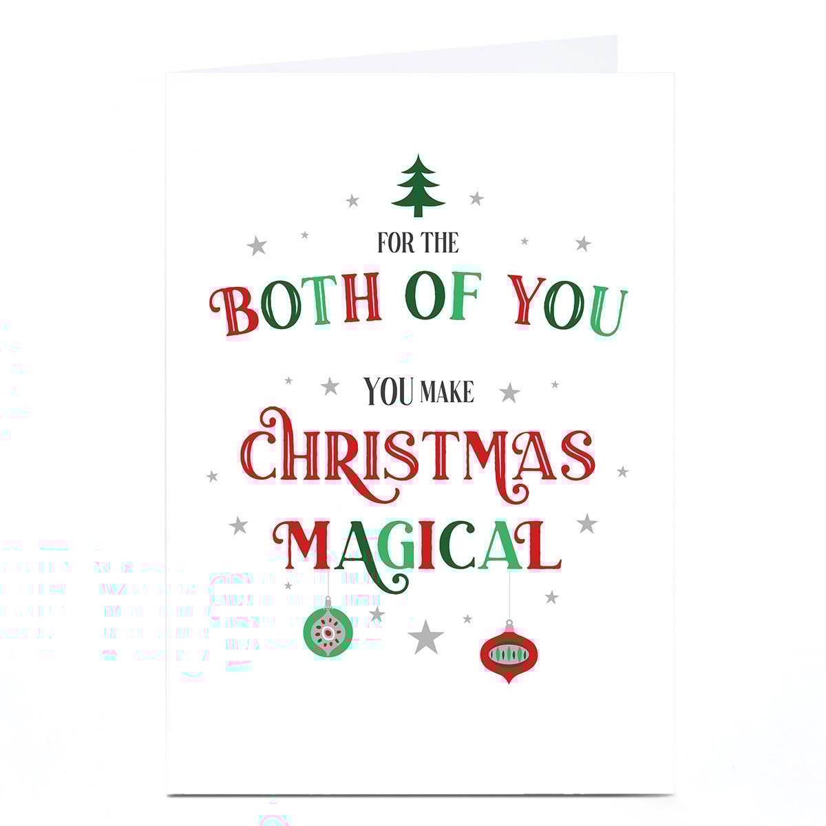 Personalised Christmas Card - Both Of You Make Christmas Magical