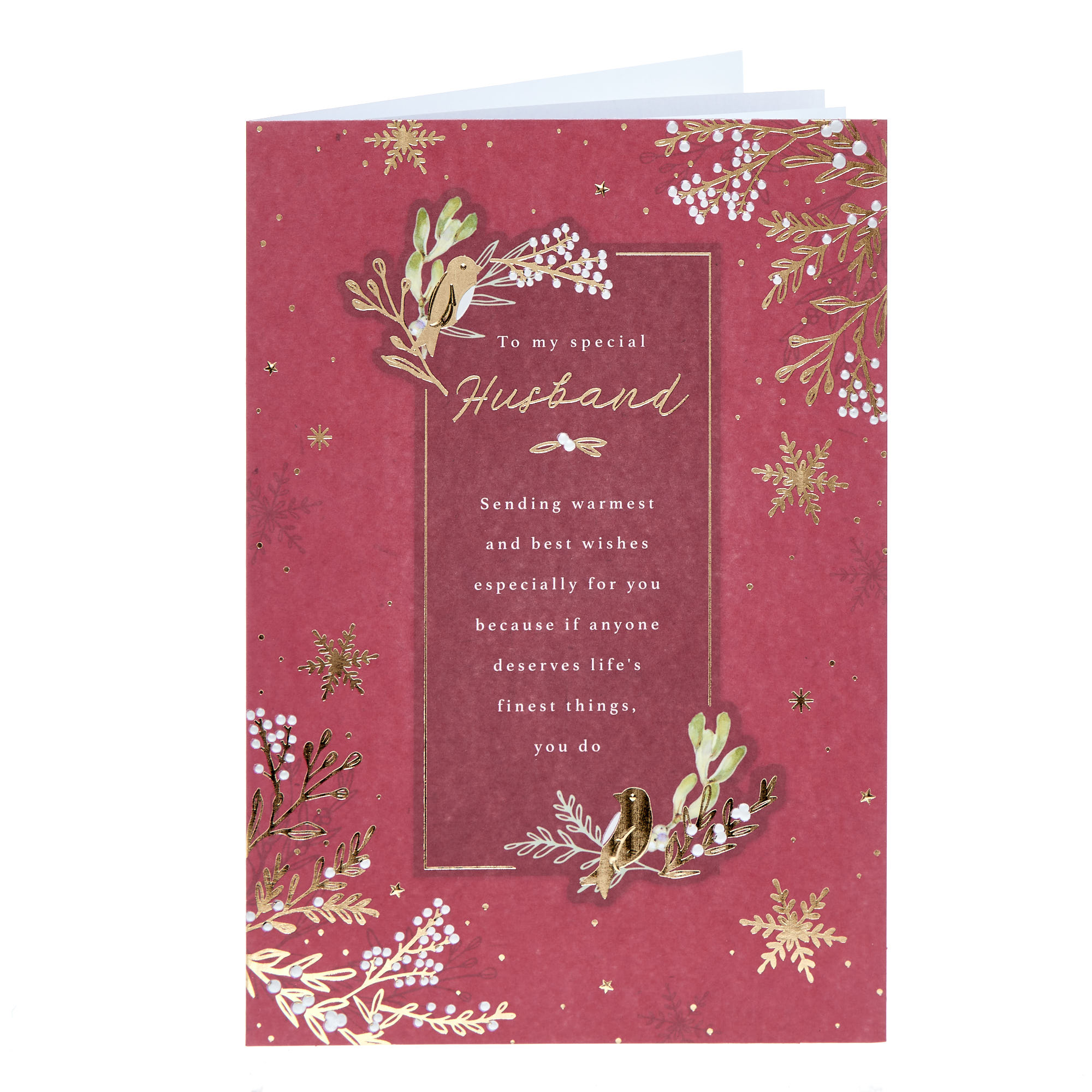 Husband Red Verse Christmas Card
