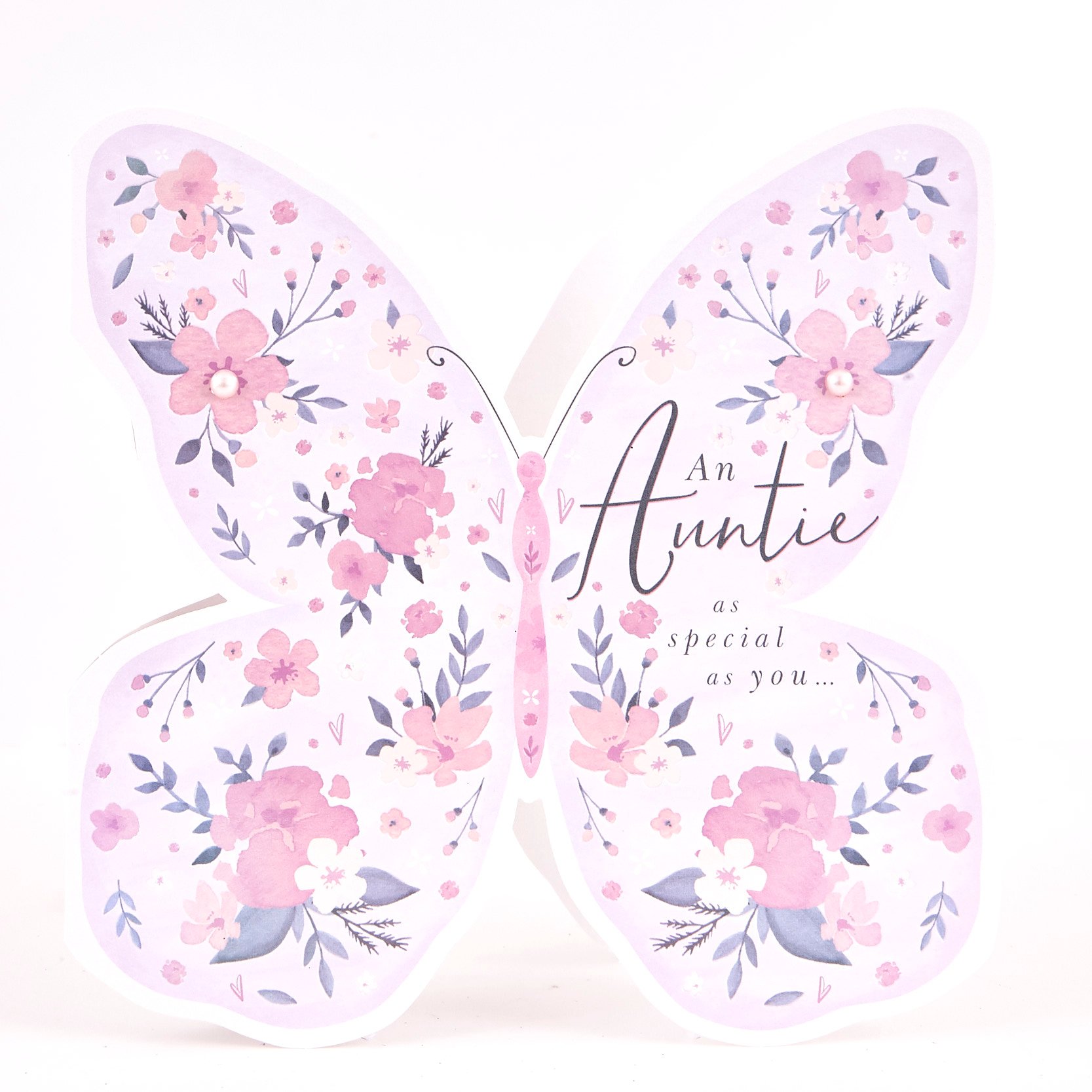 Boutique Collection Birthday Card - Auntie, Butterfly