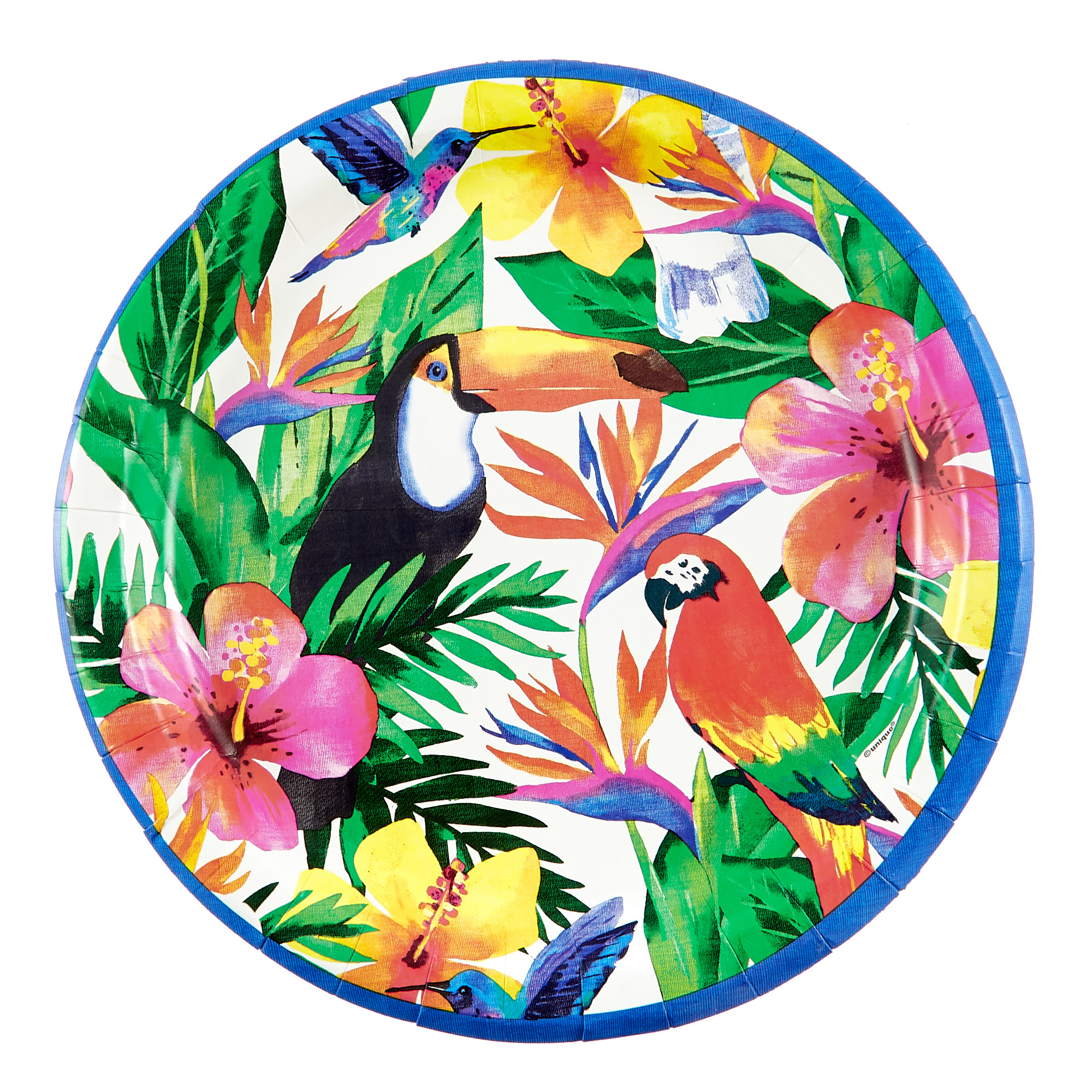 Palm Tropical Luau Party Tableware Bundle - 8 Guests