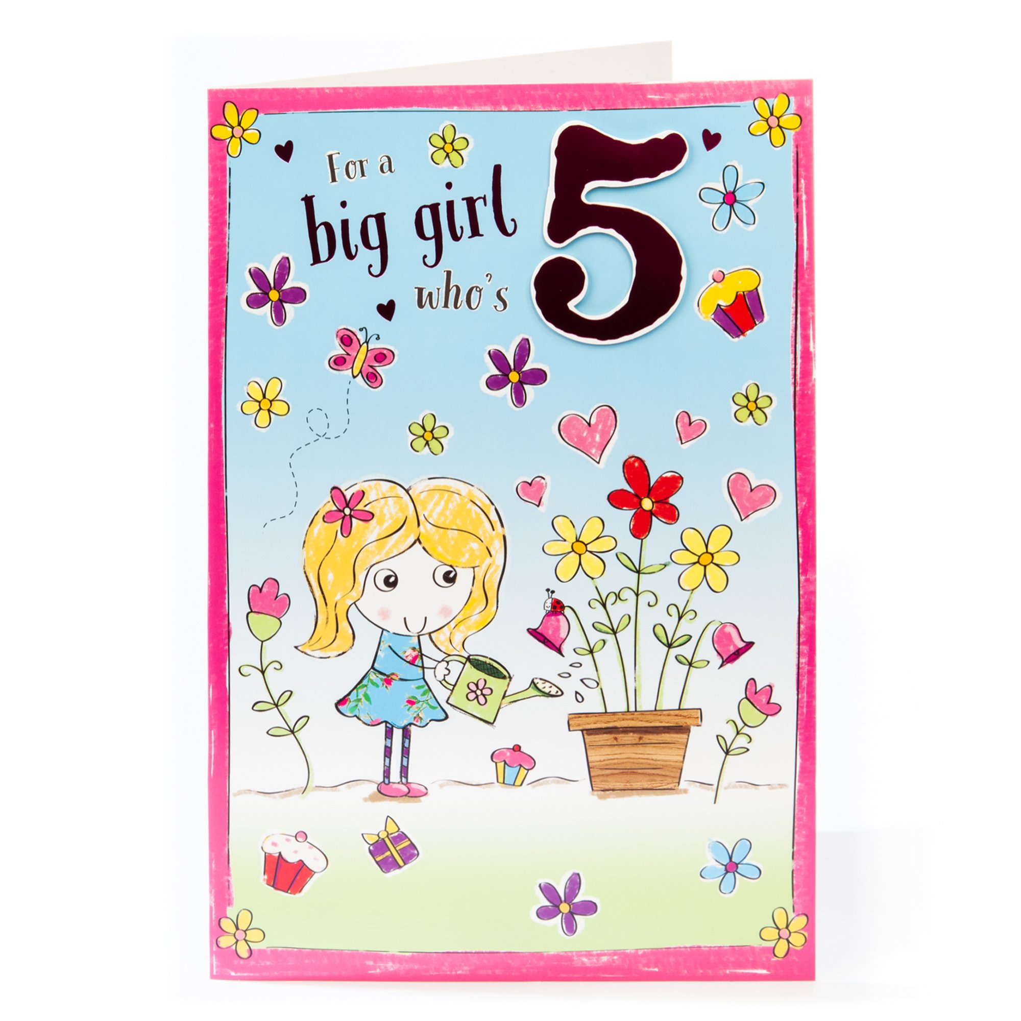 Giant 5th Birthday Card - For A Big Girl