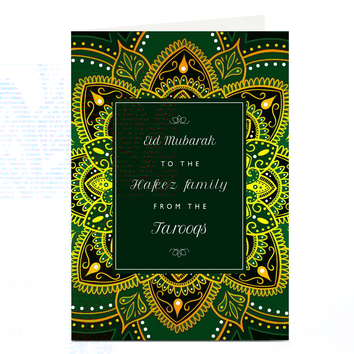 Personalised Eid Card - Eid Mubarak Henna