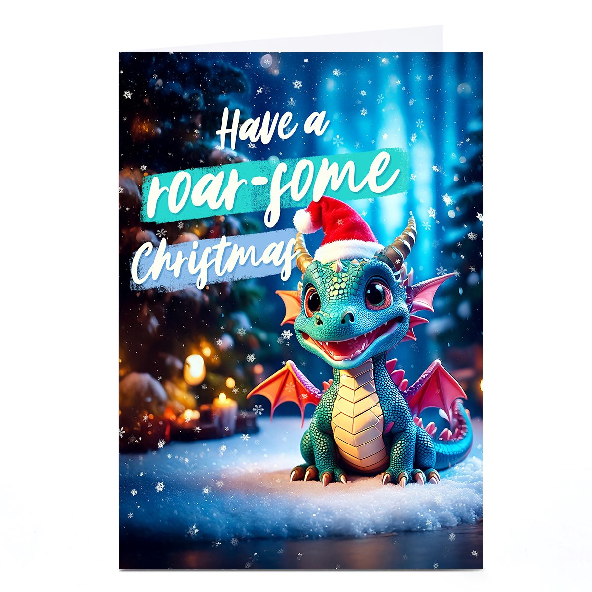 Christmas Card - Roar-some Christmas Dragon