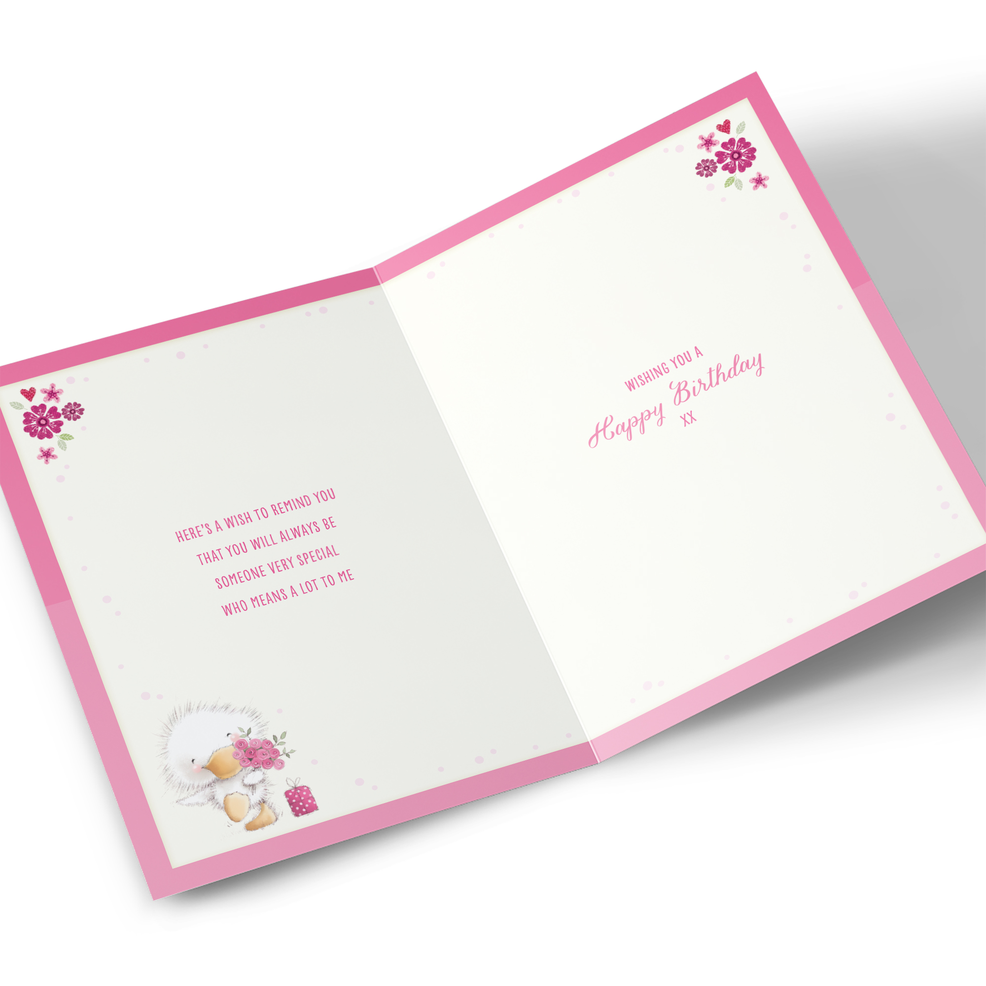 Birthday Card - Duckling With Flowers, Someone Special 