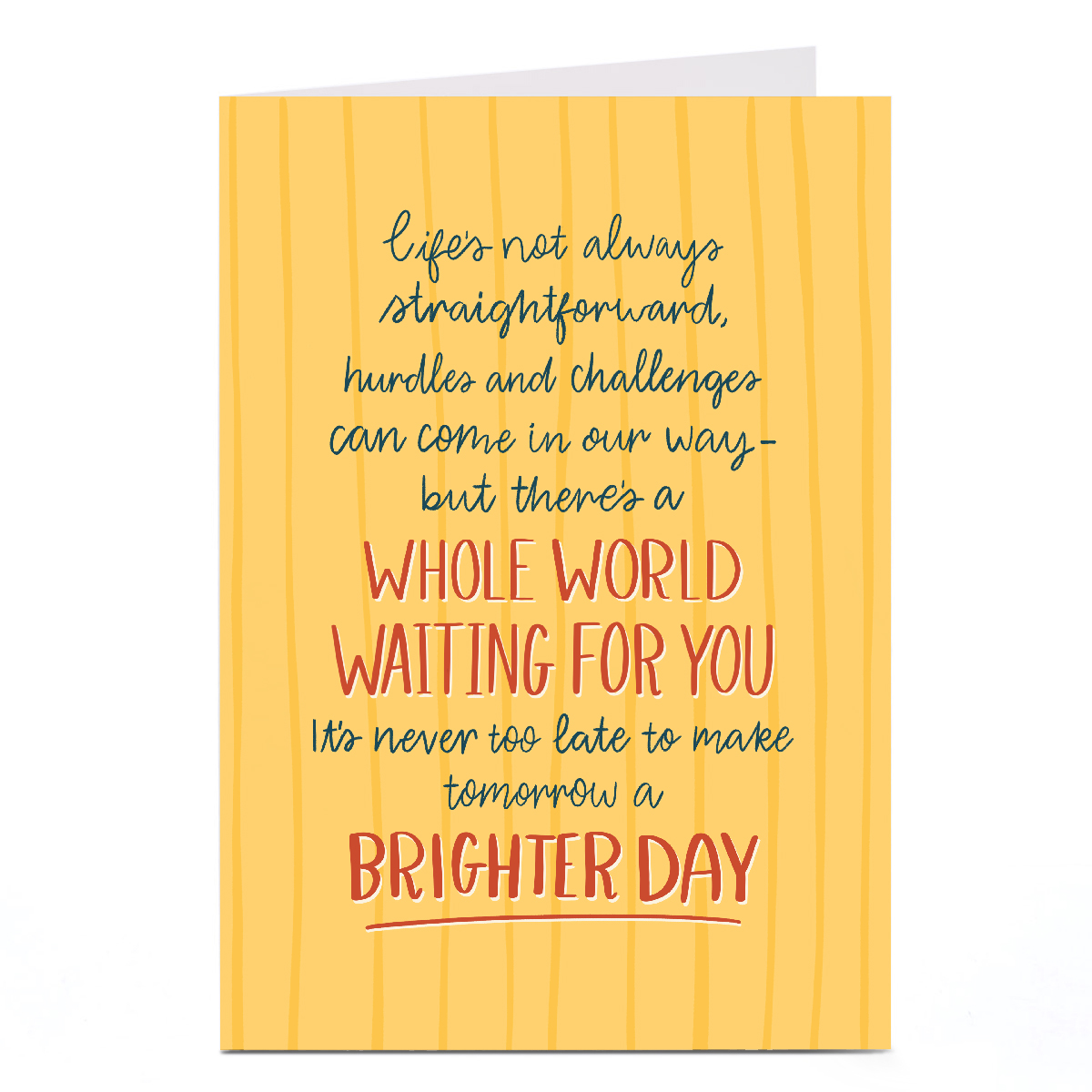 Personalised Card - Whole World Waiting for You