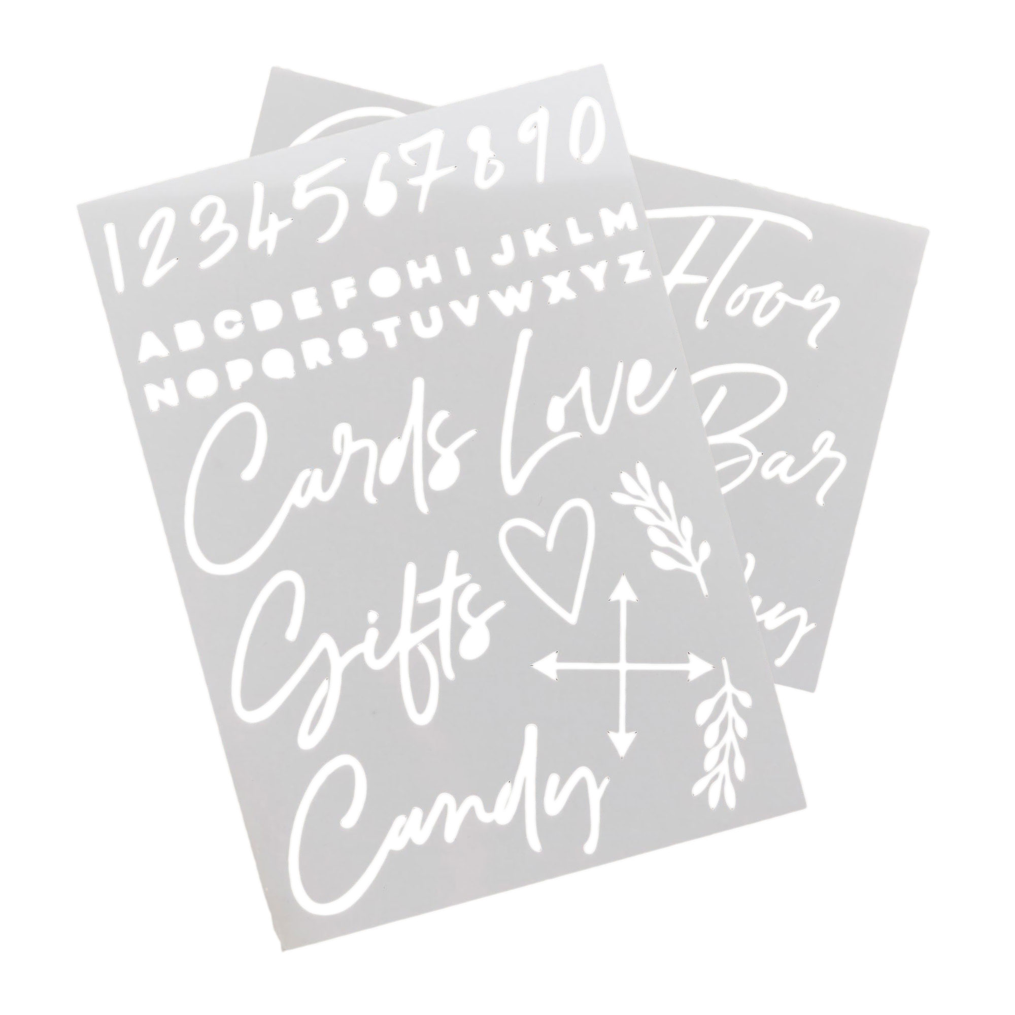 Wedding Letter Stencils - Pack of 4