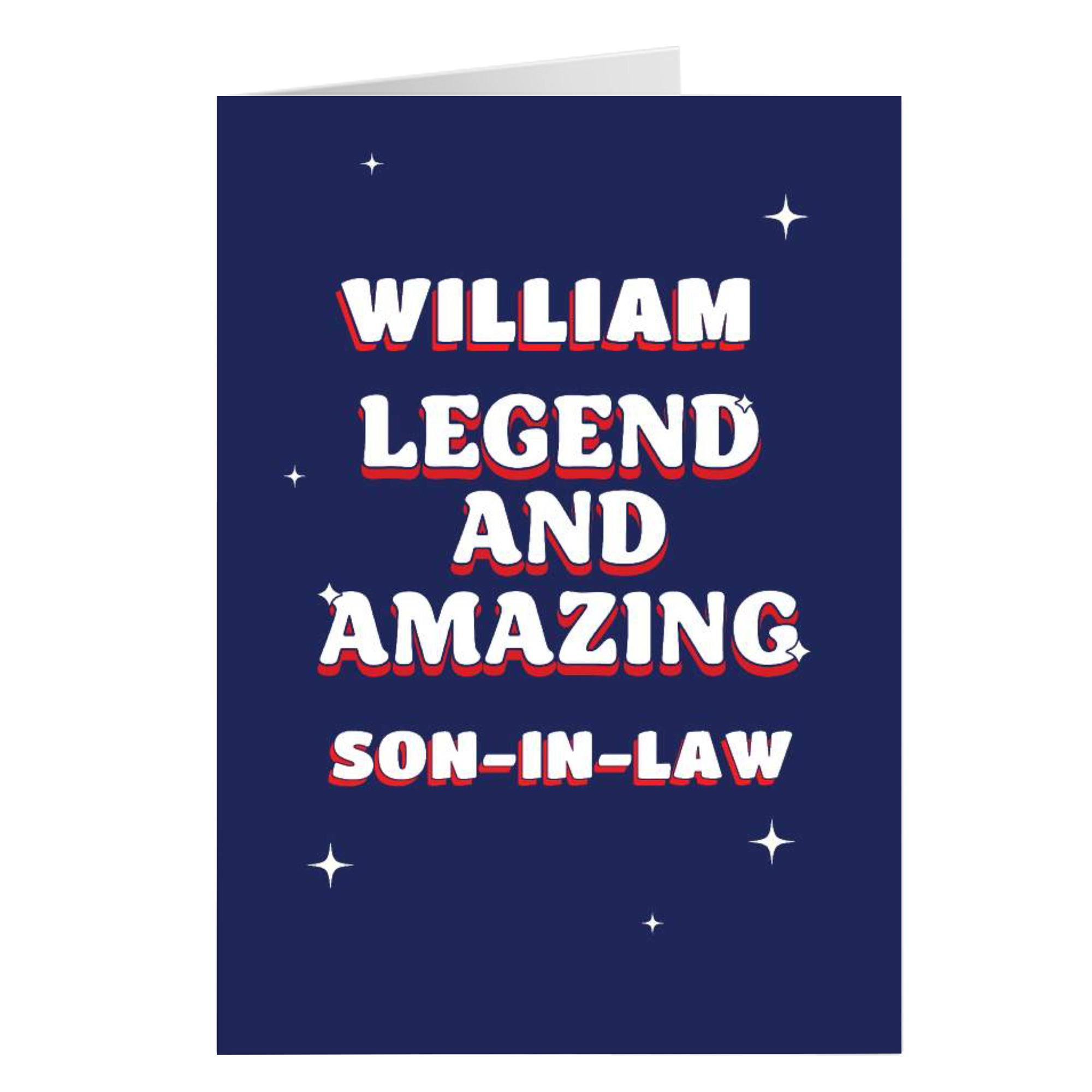 Personalised Card - Legend and Amazing Son-in-Law, Any Name