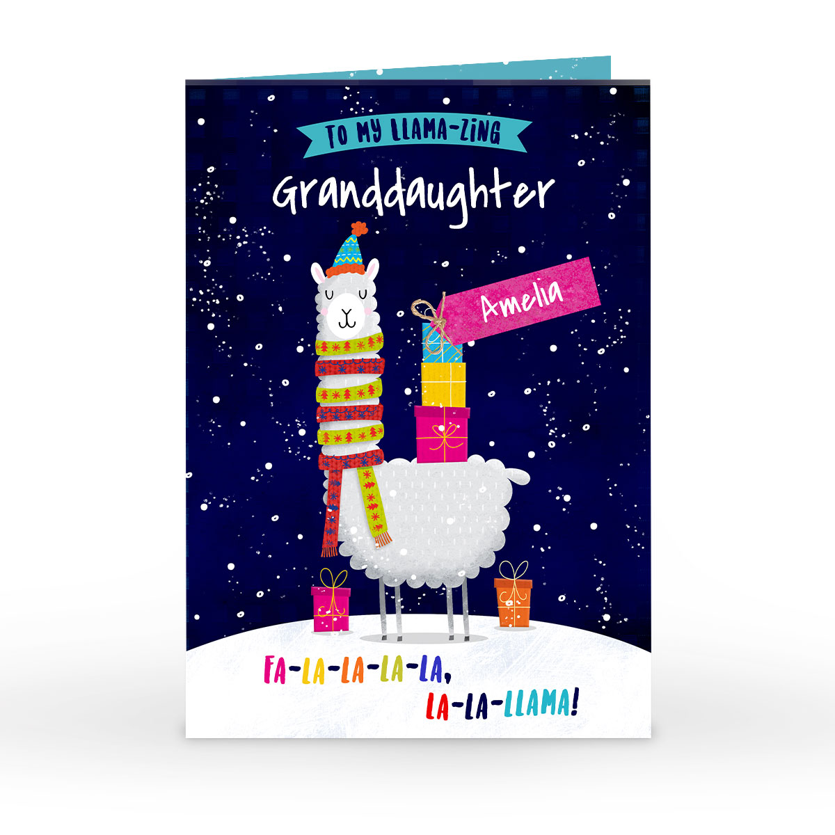 Personalised Christmas Card - To My Llama-Zing Granddaughter