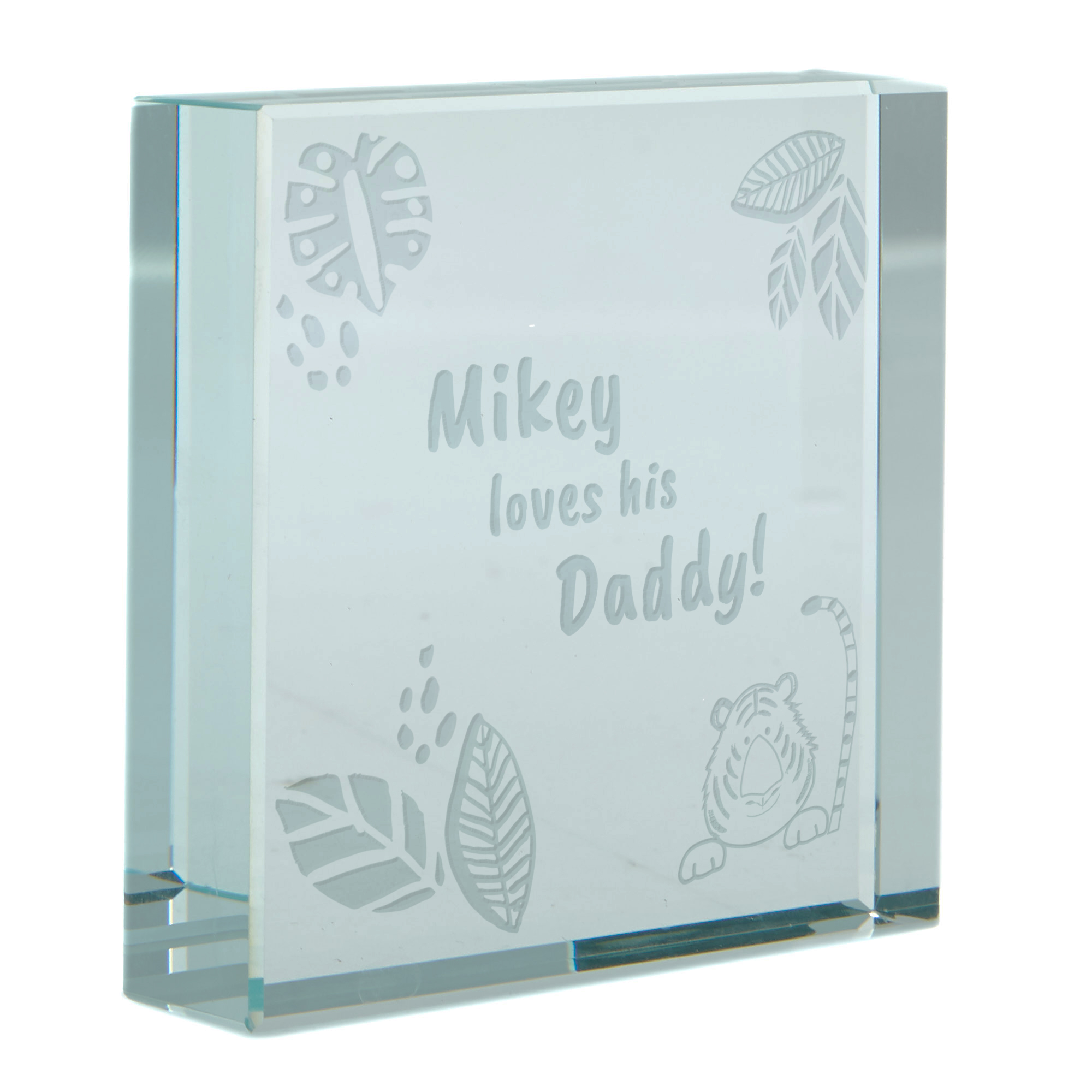 Personalised Glass Token - Loves His Daddy
