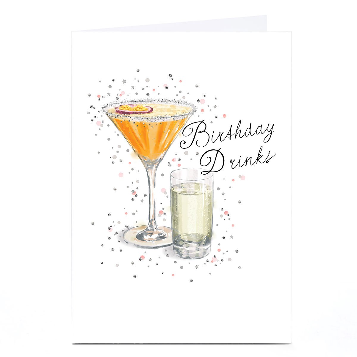 Personalised Birthday Card - Birthday Drinks Cocktails