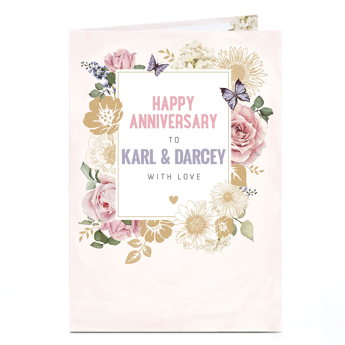 Personalised Anniversary Card - With Love