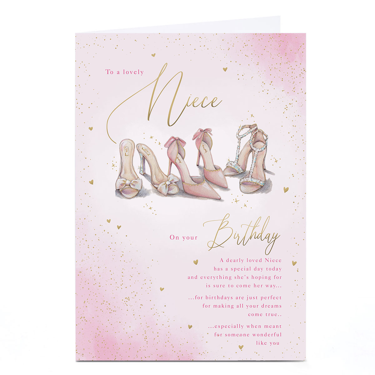 Personalised Birthday Card - Beautiful Shoes, Niece