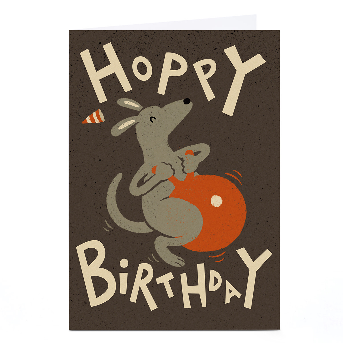Personalised Tin Bath Birthday Card - Kangaroo 