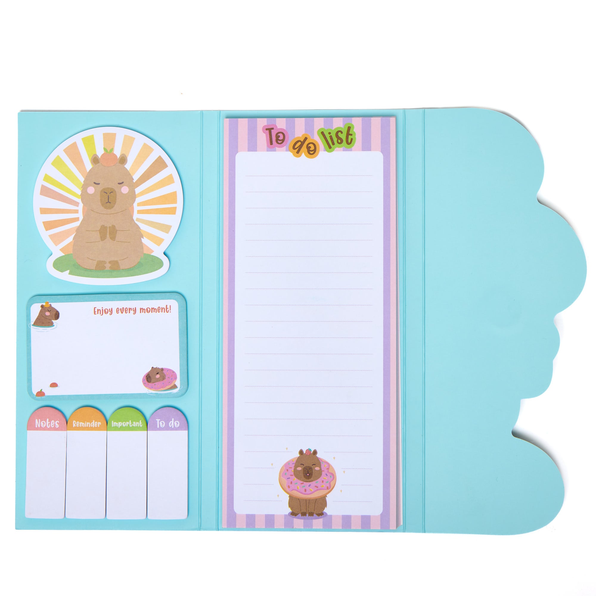 Capybara Sticky Notes & Notepad Set