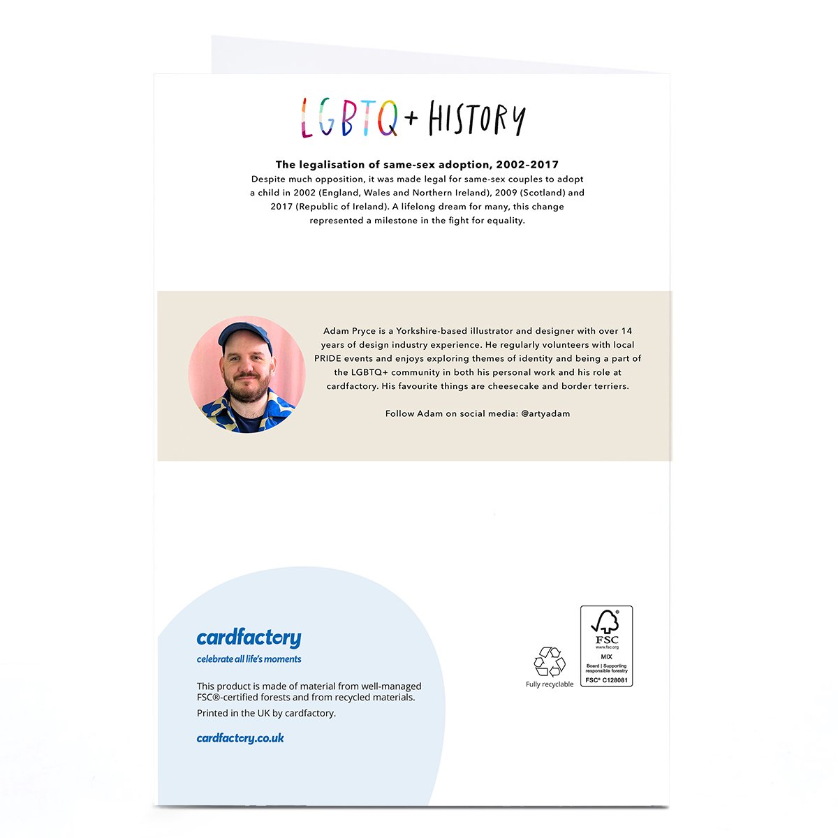 LGBTQ+ Card - A True Family is Built on Love