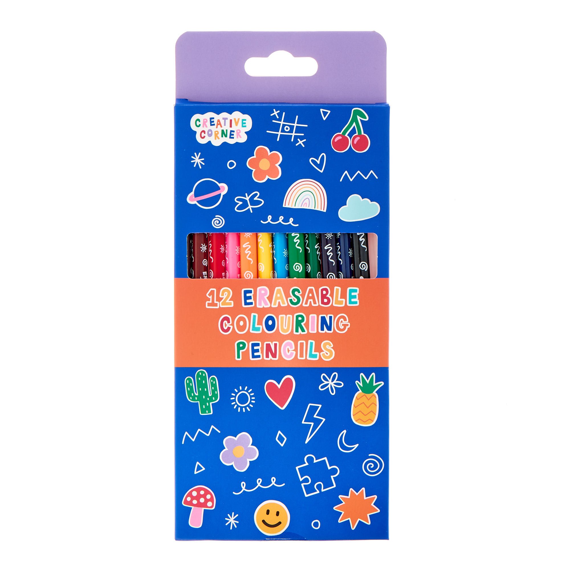 Creative Corner Erasable Colouring Pencils - Pack of 12