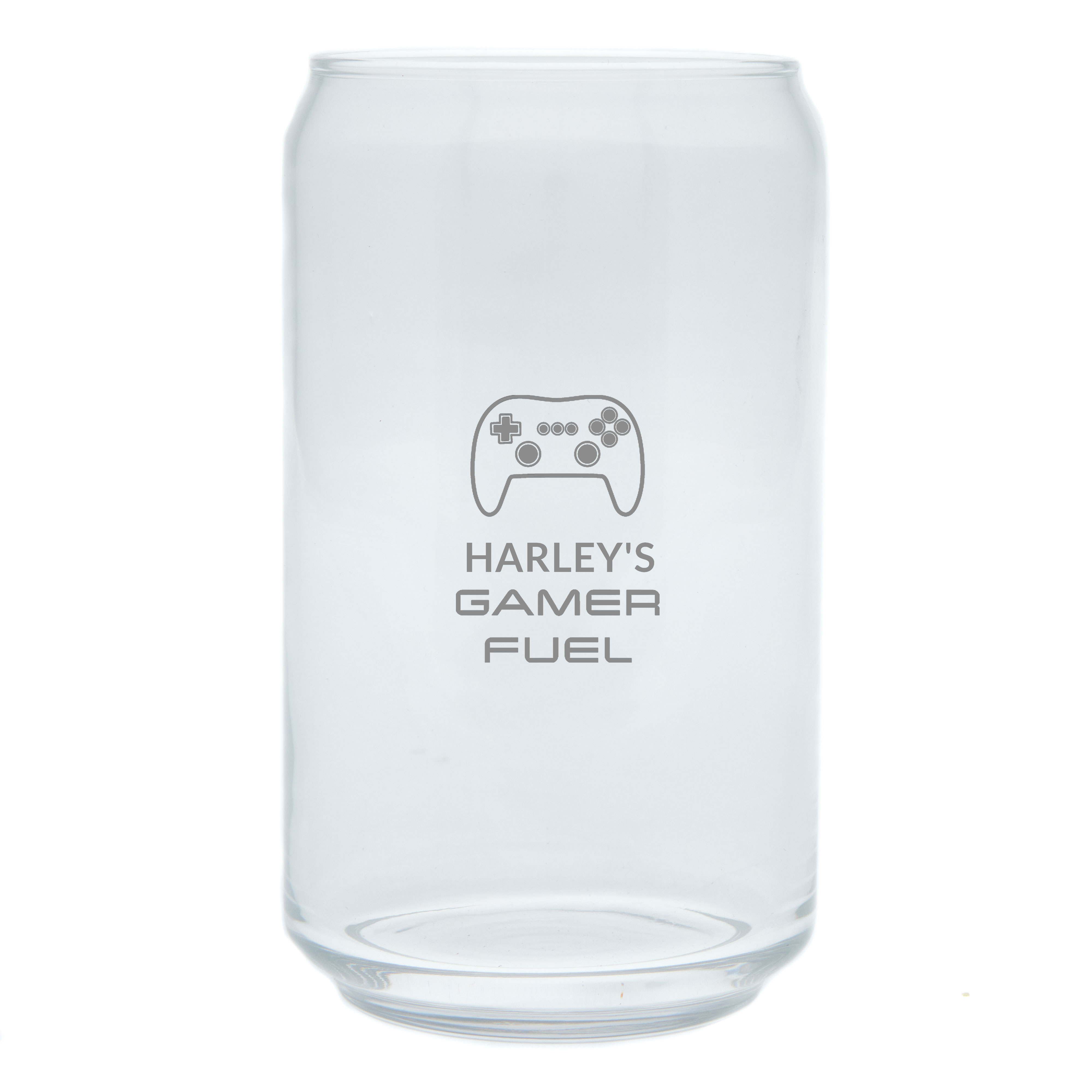 Personalised Can Shaped Glass - Gamer