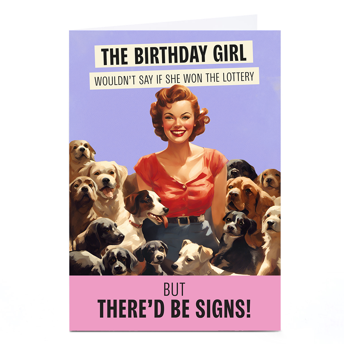 Personalised Birthday Card - Won The Lottery