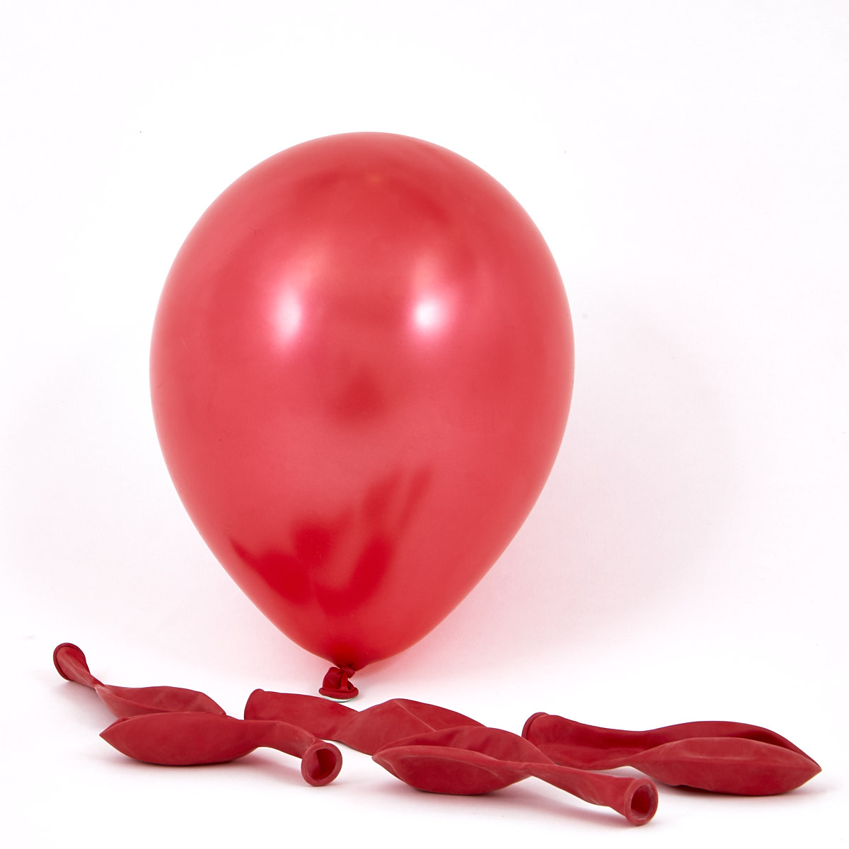 Metallic Red Air-fill Latex Balloons - Pack Of 6