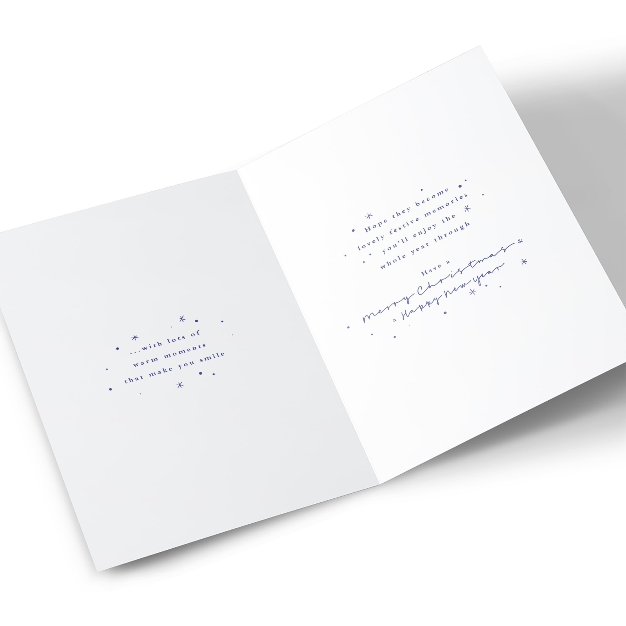 Christmas Card - Snow Couple Happy Hearts Season, Great Grandparents