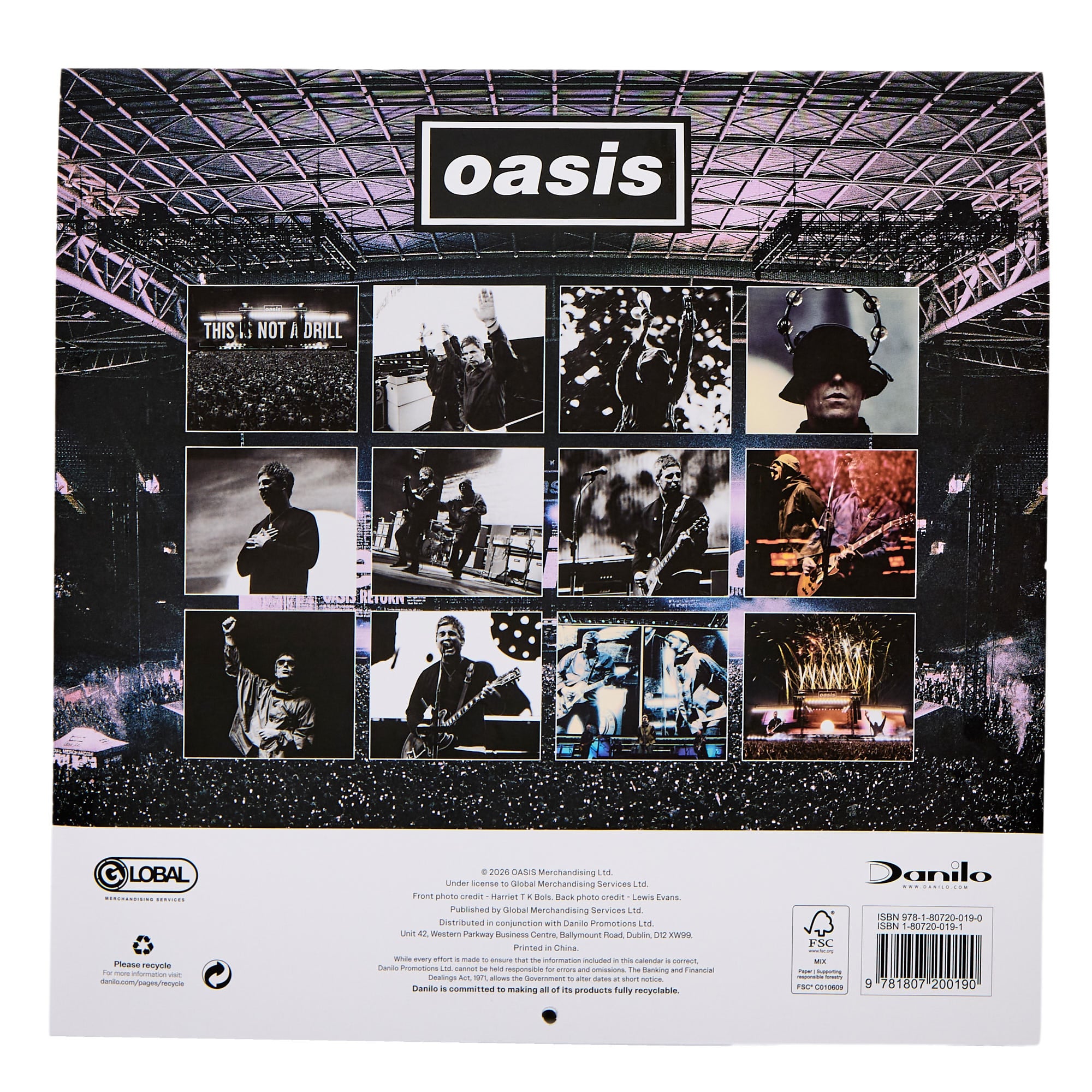 Official Oasis 2027 Square Wall Calendar