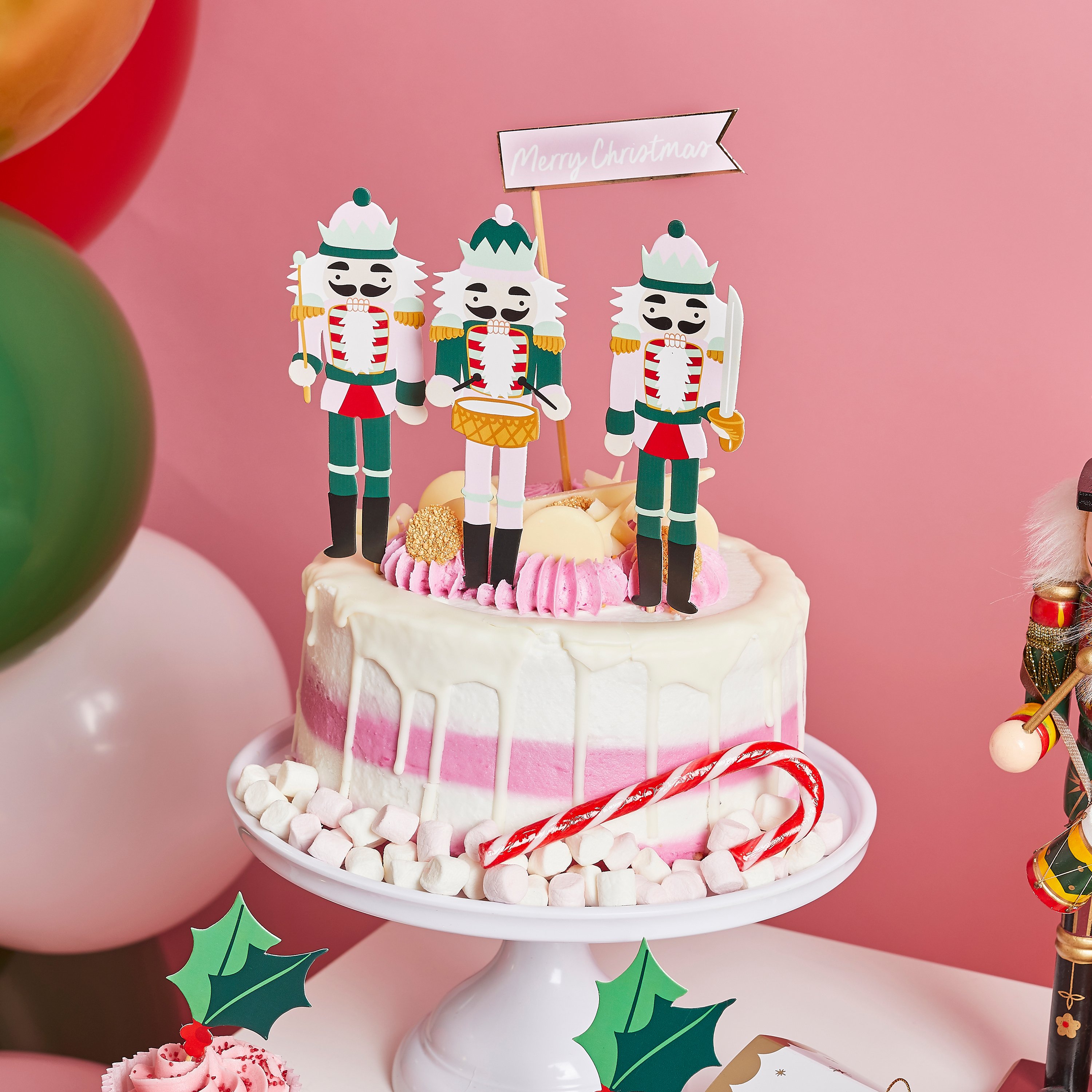 Nutcracker Paper Cake Toppers - Pack of 4