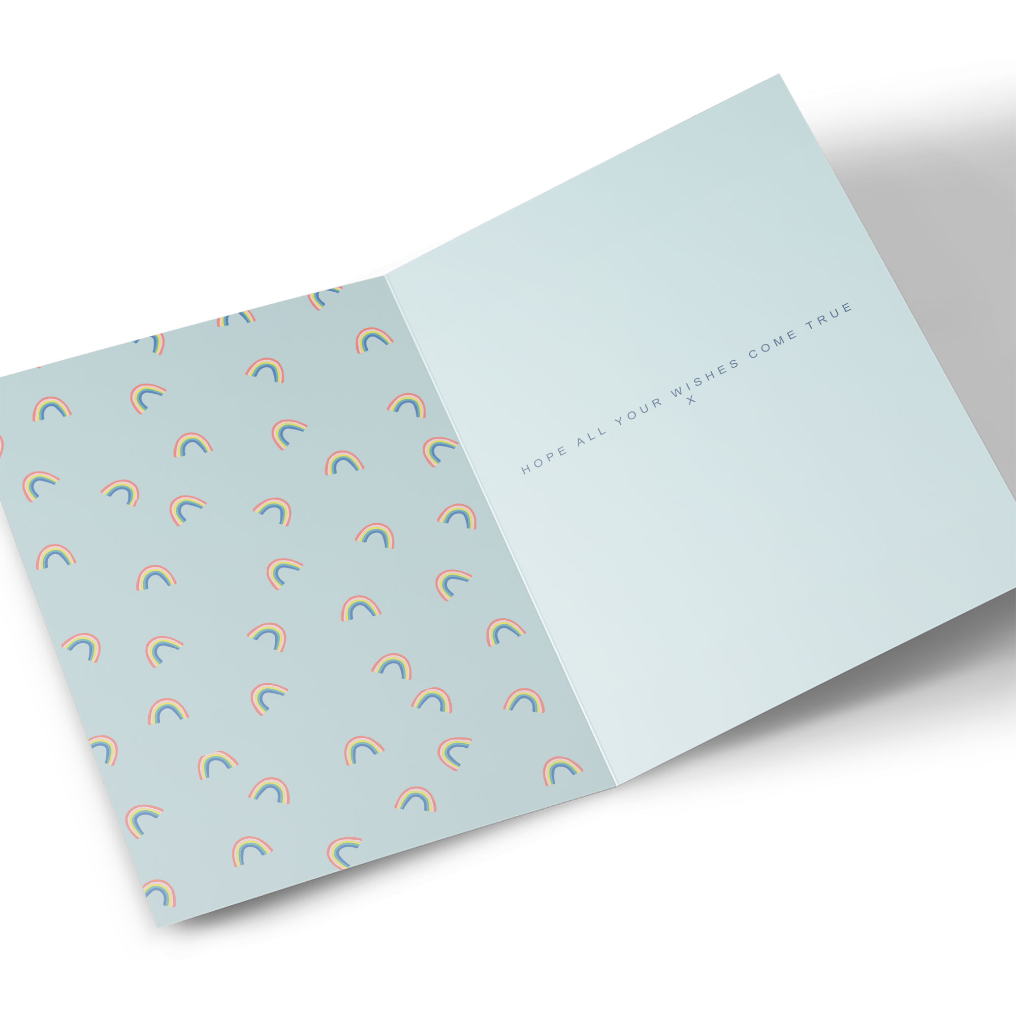 Birthday Card - Prancing Unicorns and Rainbows, Daughter