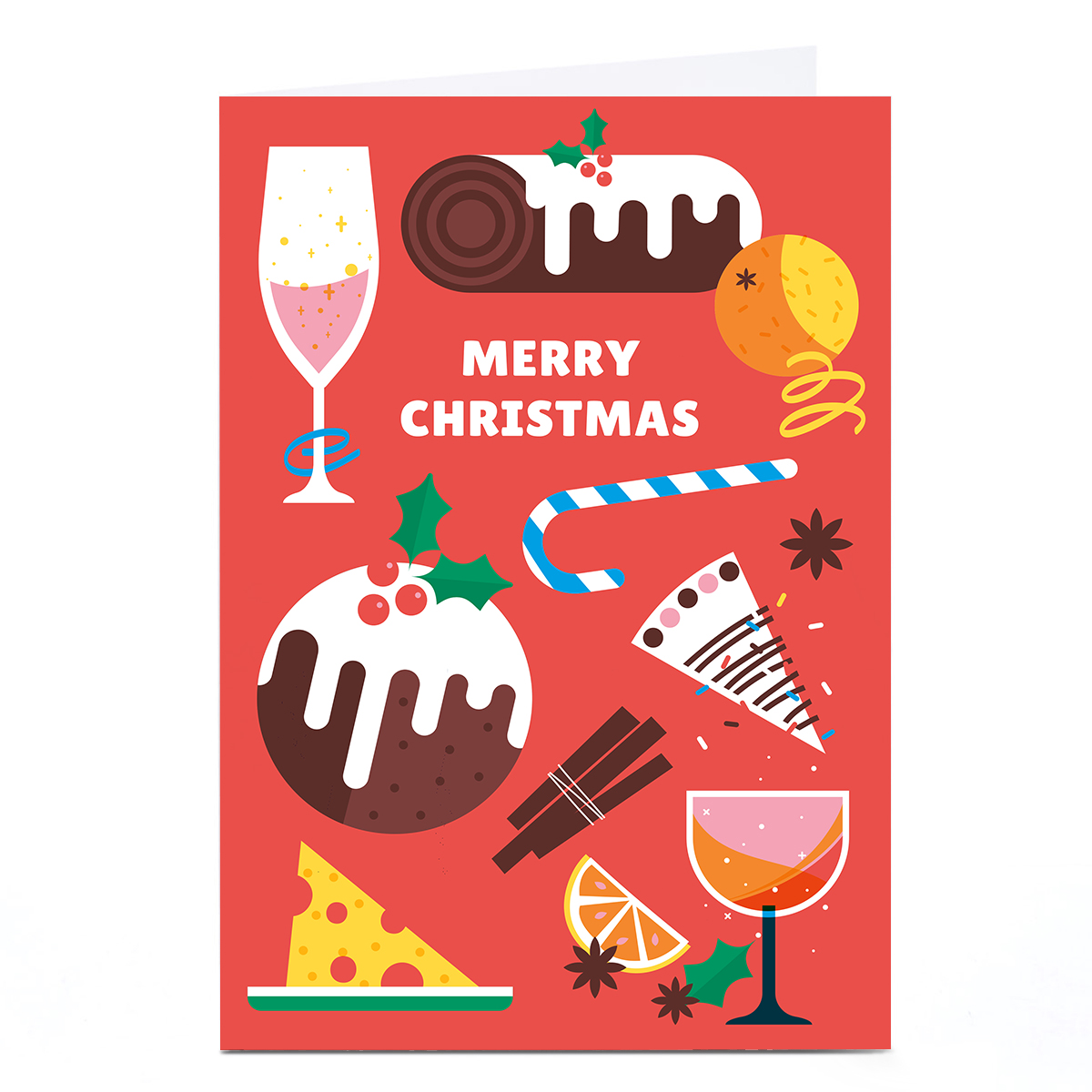 Personalised Neil Clark Christmas Card - Festive Food