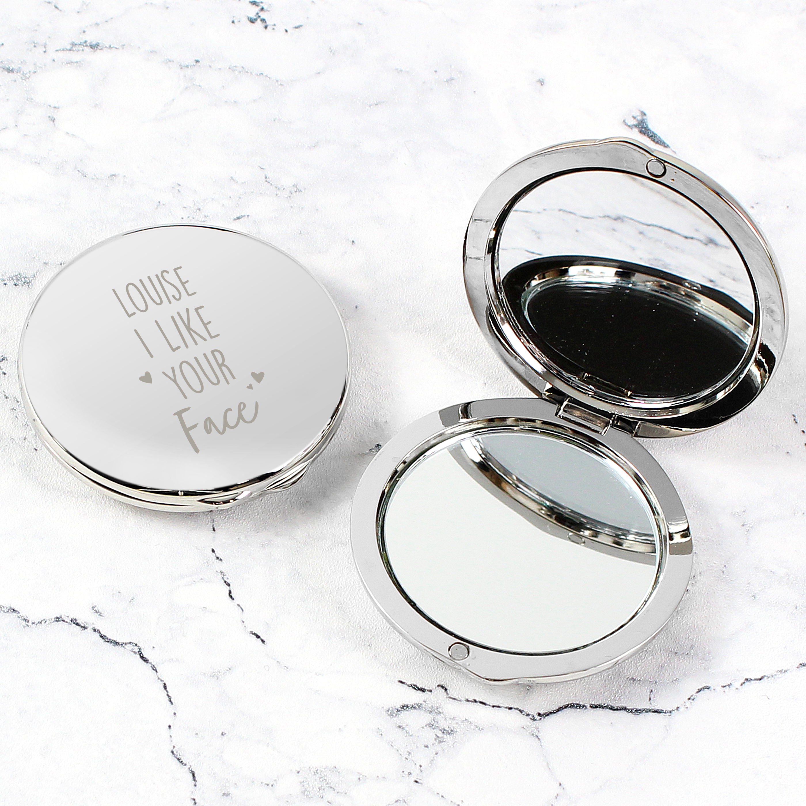 Personalised Compact Mirror - I Like Your Face