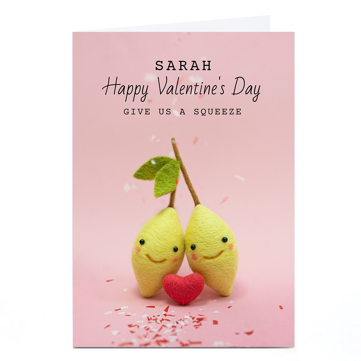 Personalised Lemon & Sugar Valentine's Day Card - 2 Lemons