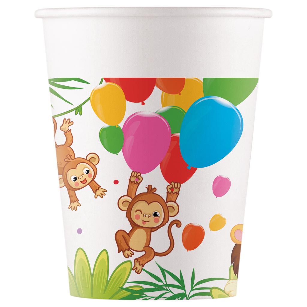 Jungle Balloons Party Tableware & Decorations Bundle - 16 Guests