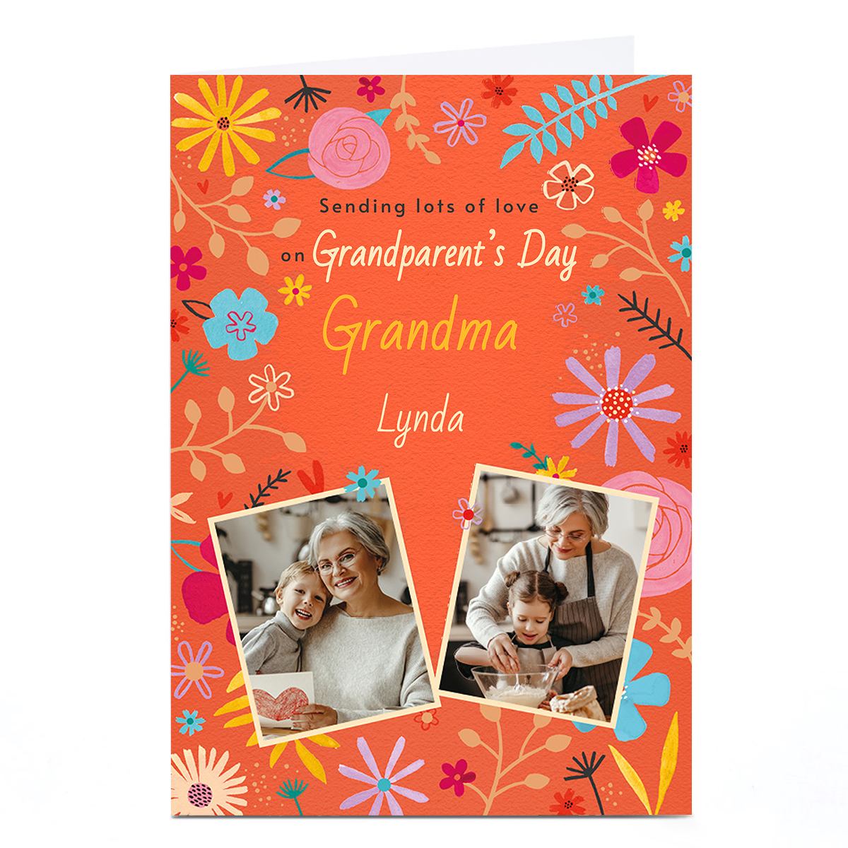 Photo Grandparents Day Card - Sending Lots Of Love