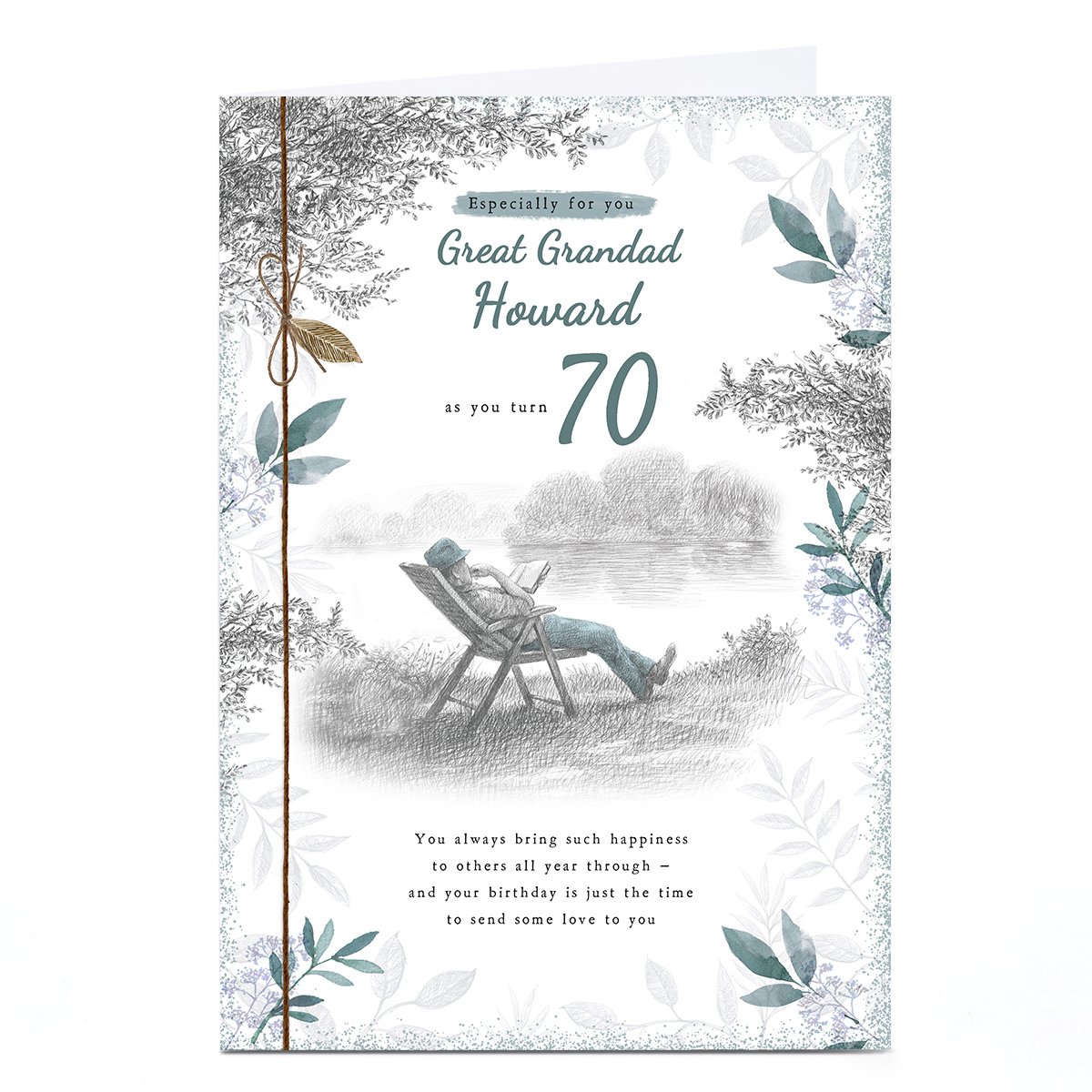 Personalised Birthday Card - Great Grandad You Always Bring Such Happiness, Editable Age