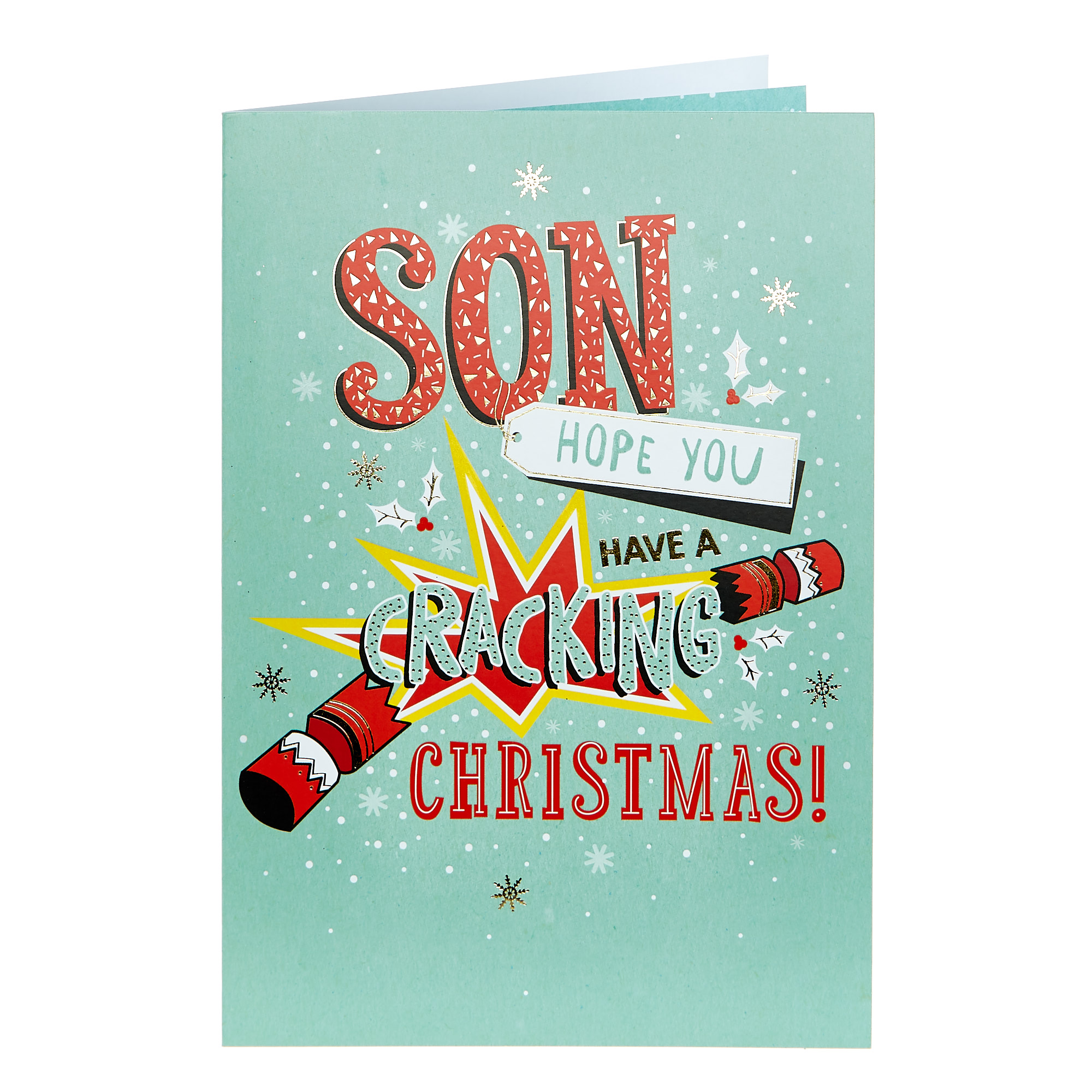 Christmas Card - Son, Cracking Christmas