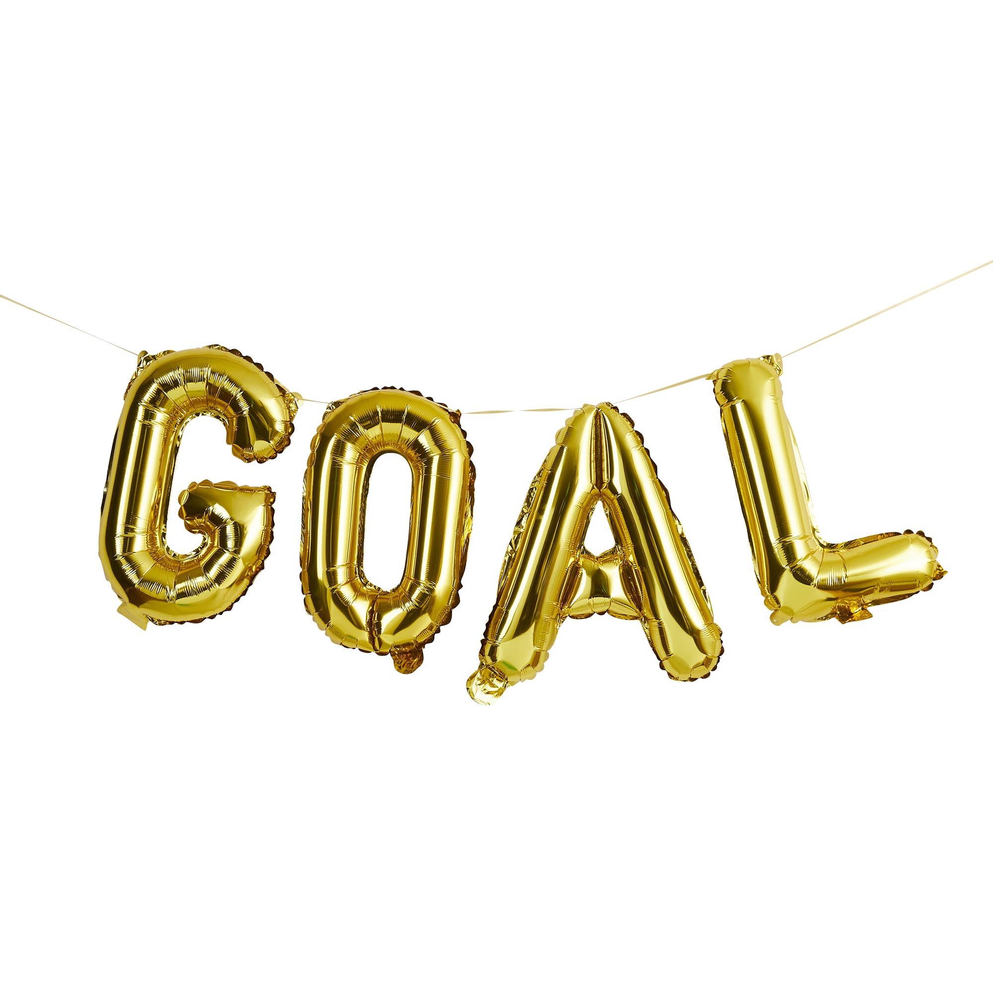 Gold Goal' 16-Inch Foil Balloon Garland